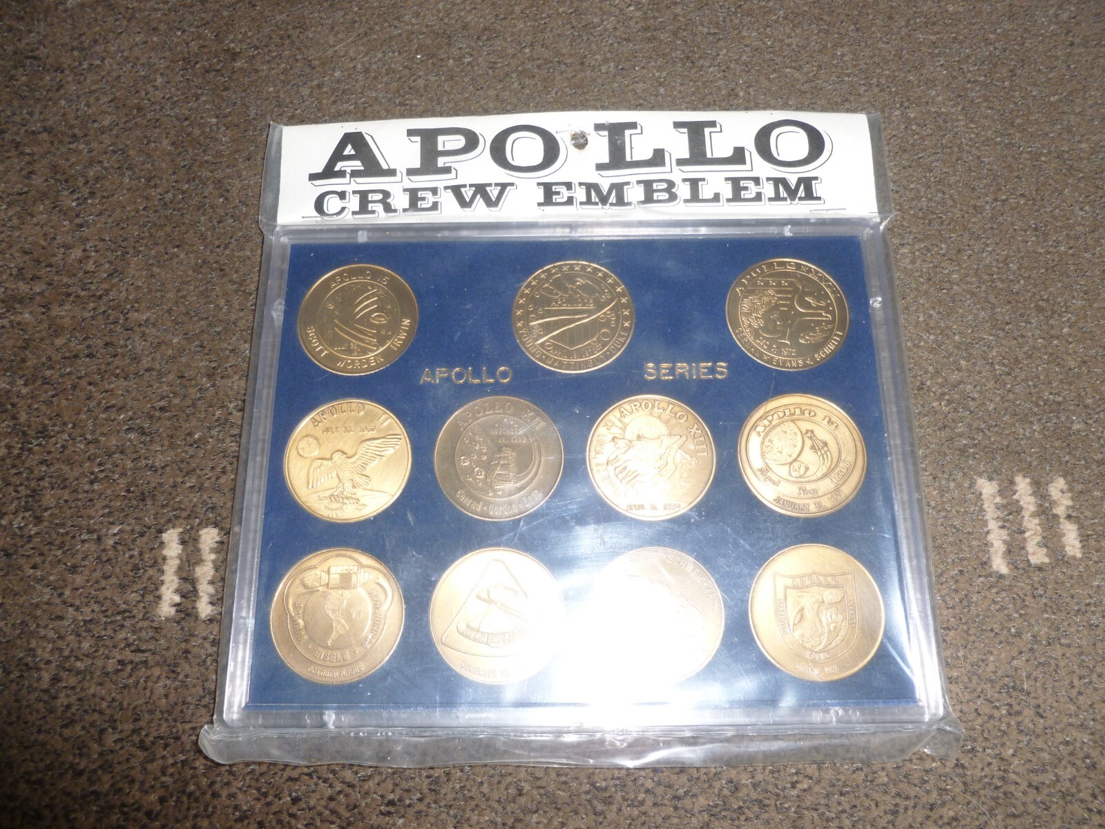 USA Apollo Series Crew Emblems Collector's Sealed Set Of 11 Coins Medallions NEW