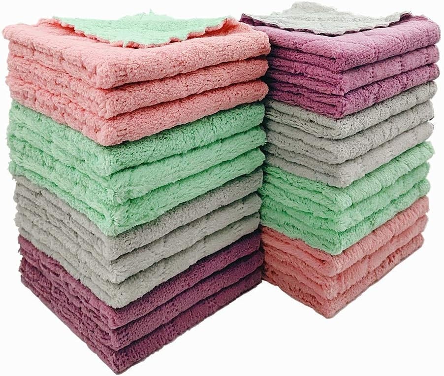 Panos De Microfibra Para Limpieza Paquete De 24 Suaves Y Altamente Absorbentes.