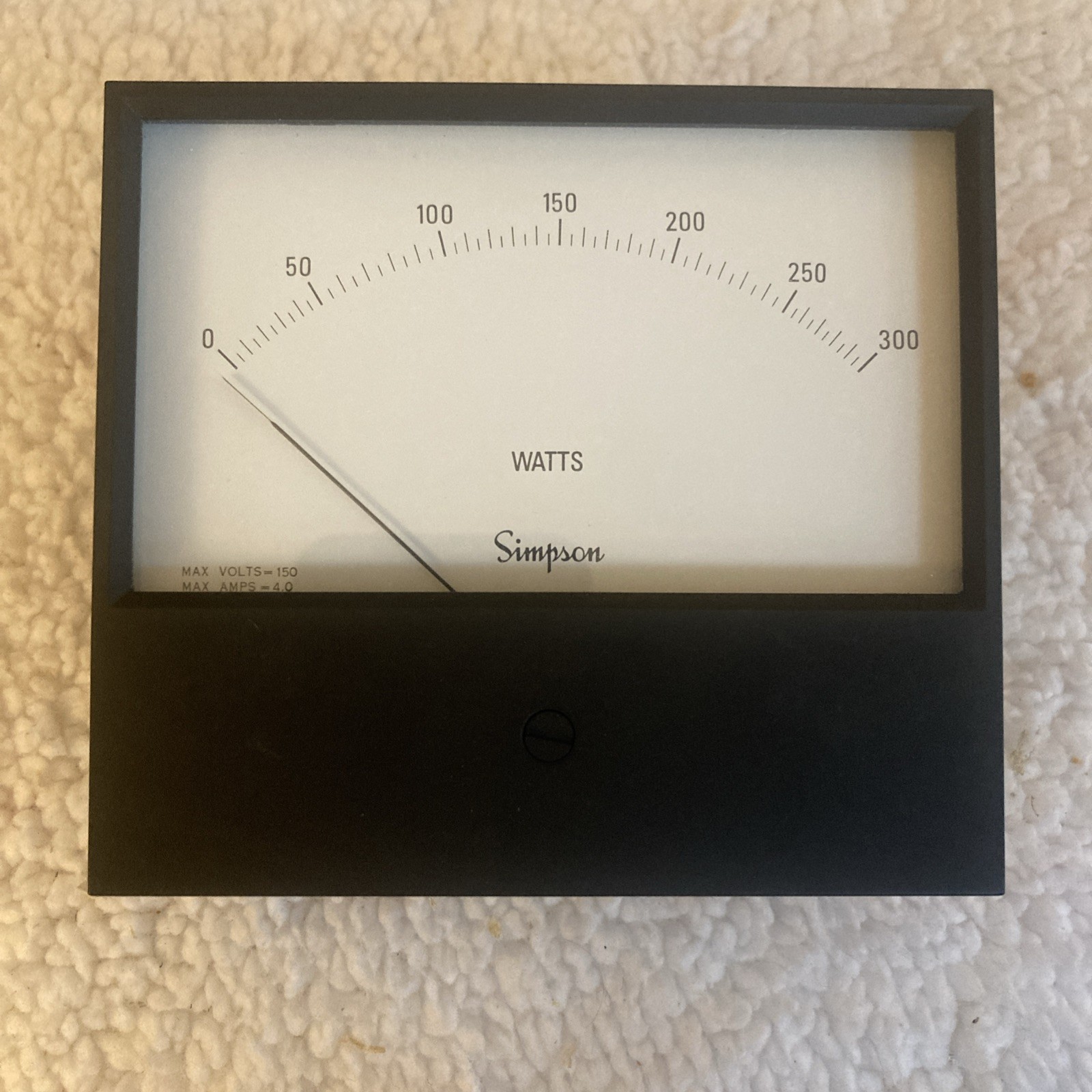 Simpson Panel Mount Wattmeter 0 - 300. Model 2174 - Catalog # 17898