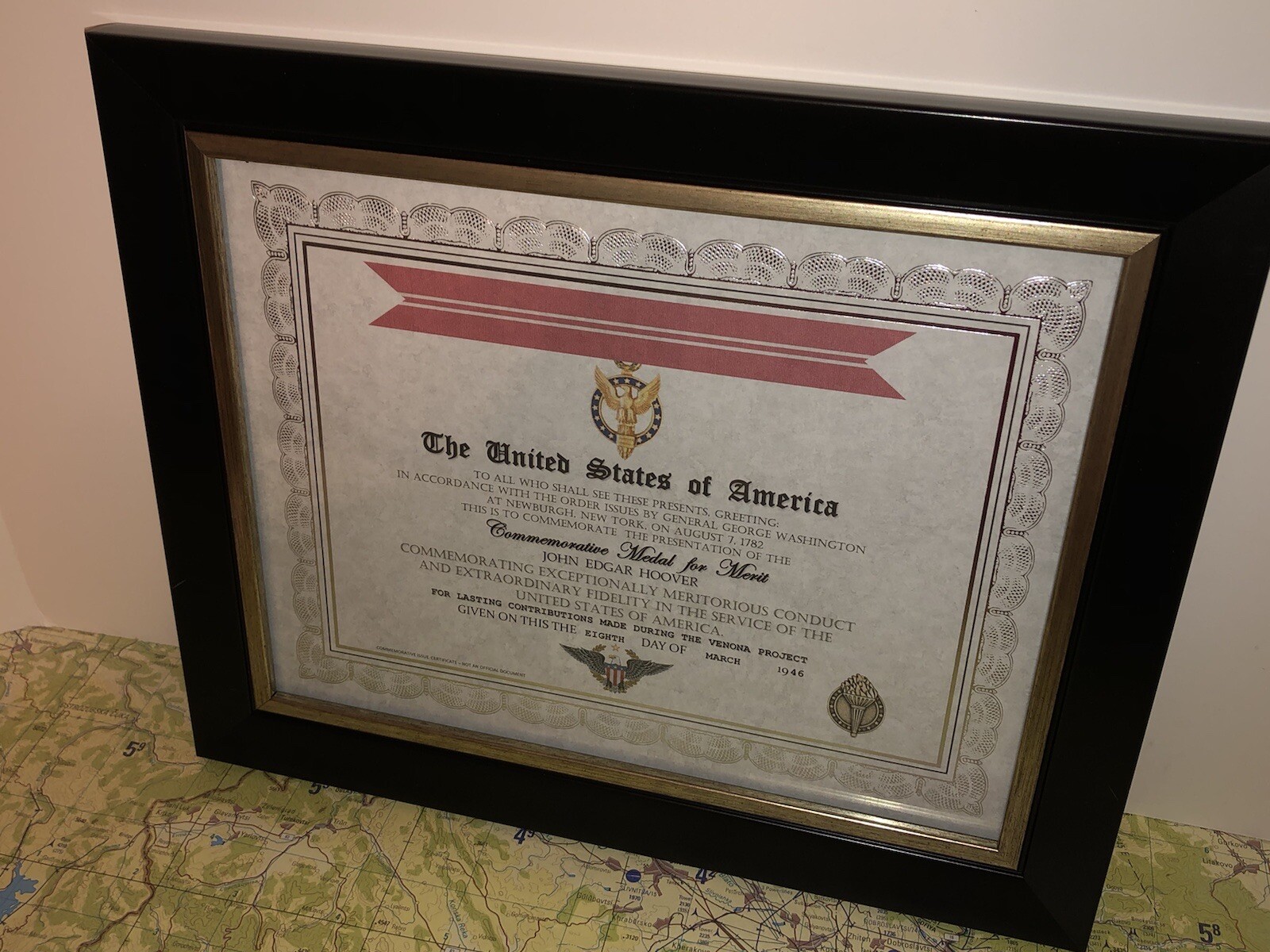 COMMEMORATIVE MEDAL FOR MERIT CERTIFICATE - Type-1