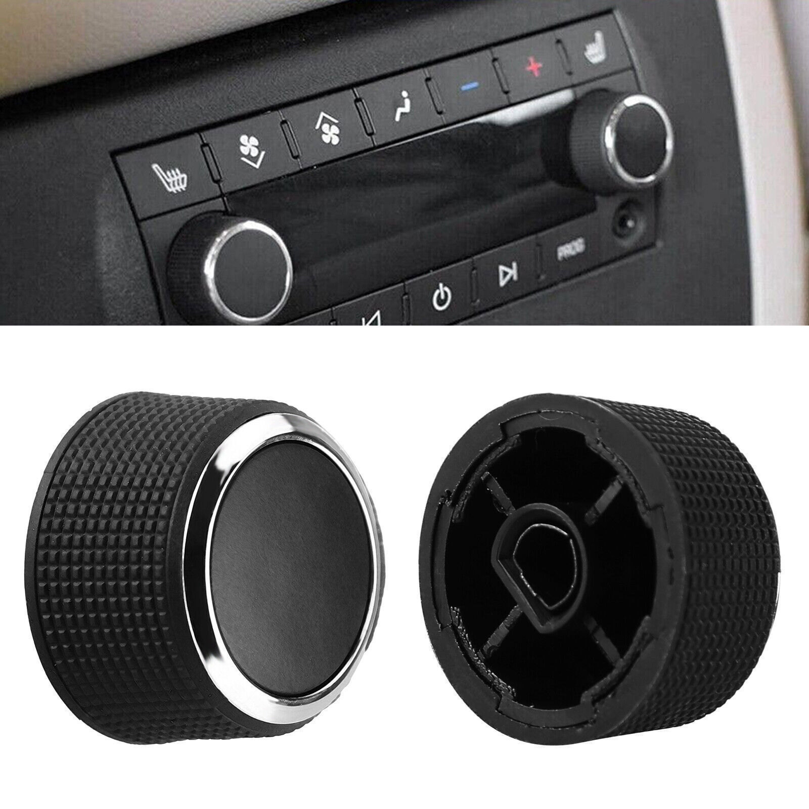 2 x Rear Control Knobs Audio Radio Fits Escalade Enclave Tahoe Chevrolet GMC New