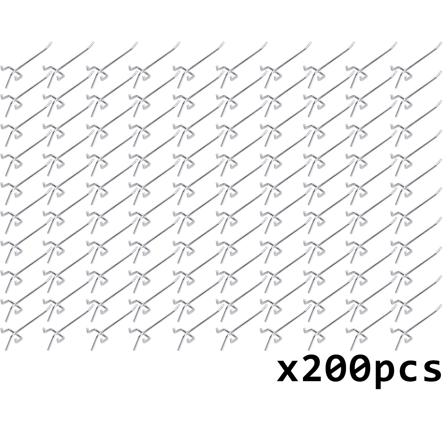 200 Pack Peg Board Shelving PEG HOOKS, 2" Length Wholesale