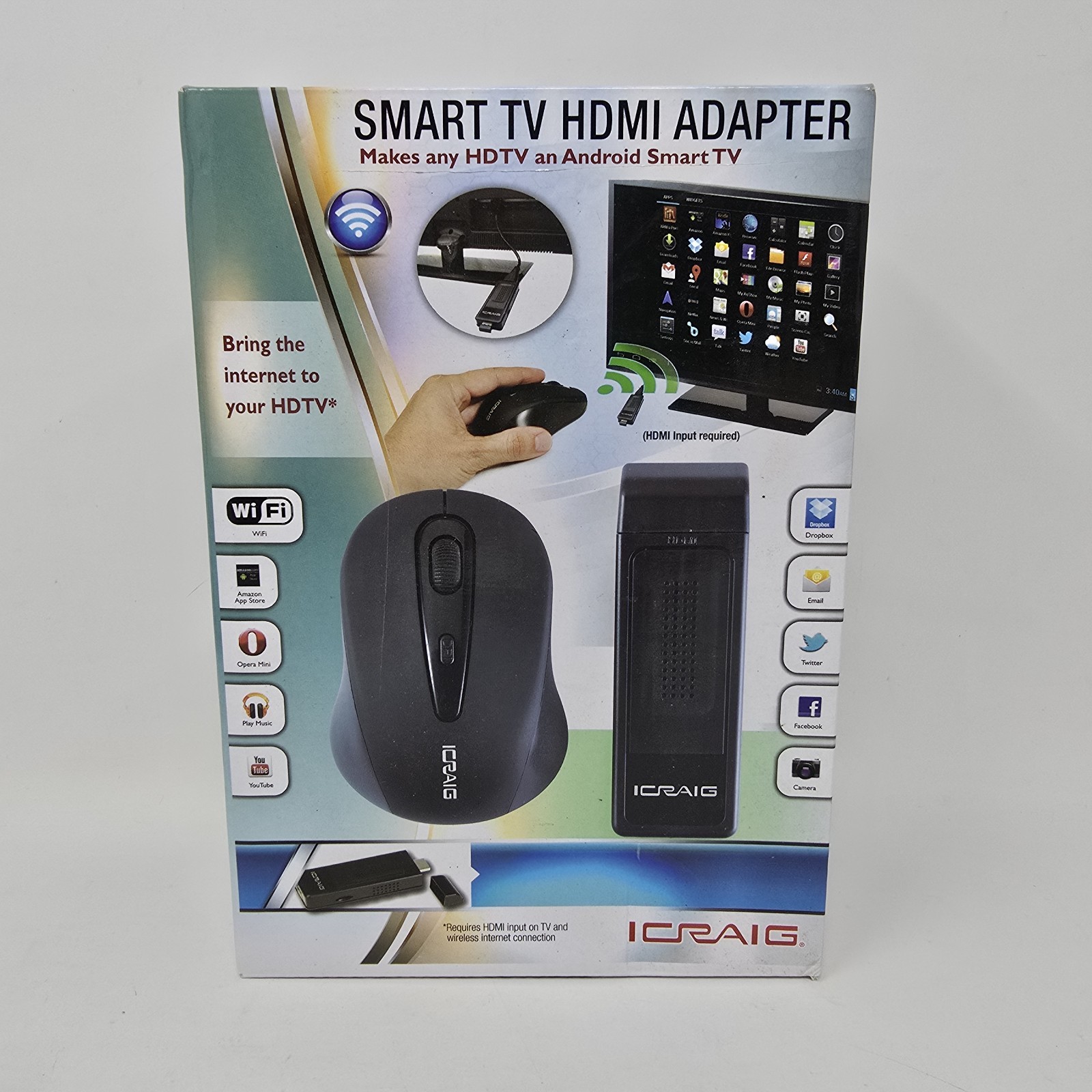 ICraig Smart TV HDMI Adapter Google Android Operating System 4GB Memory Built In