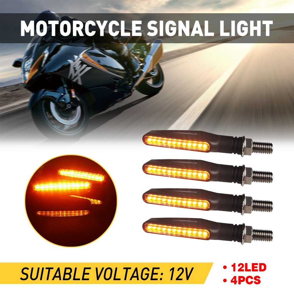 For Kawasaki KLR650 4X Motorcycle 12 LED Turn Signal Indicators Blinker Light US