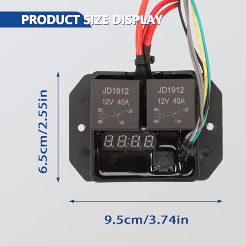 12V 24V Digital Radiator Fans Controller Switch Adjustable Temperature Range