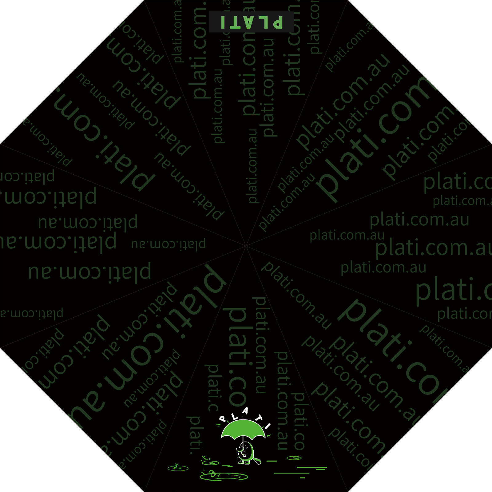 PLATI Our Spirits Umbrella, Auto Open and Close, Windproof, 3 fold 28 inch