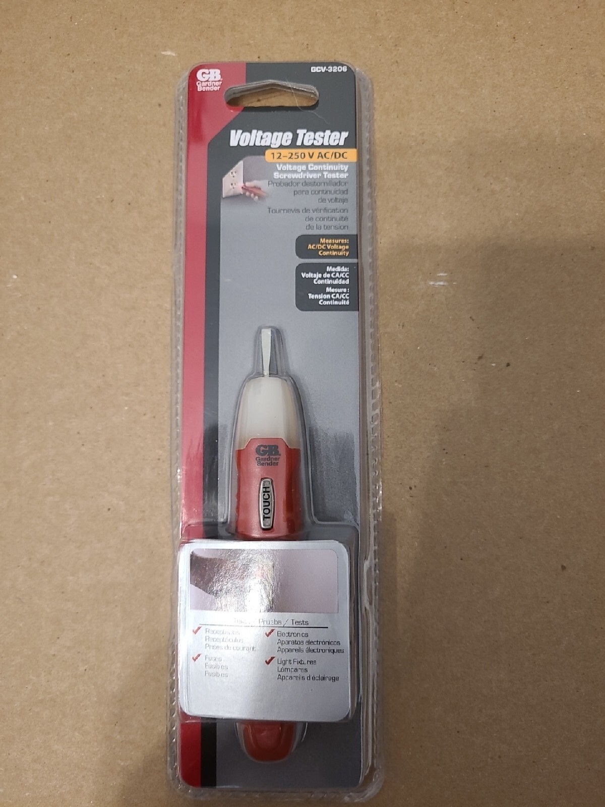 Gardner Bender GCV-3206 12-250V AC/DC Electrical Combination Screwdriver Tester