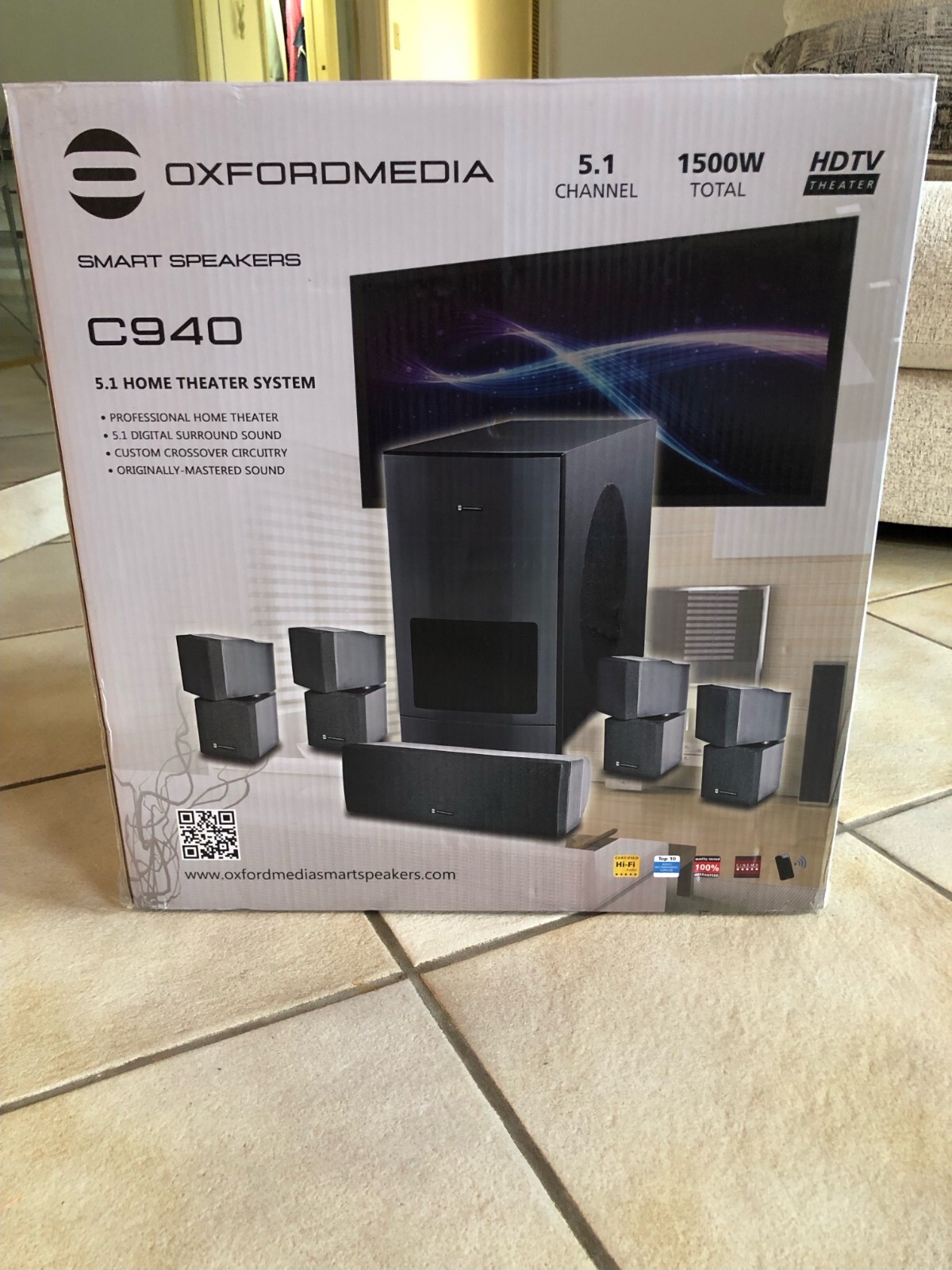 Oxfordmedia 5.1 Home Theater System 1500 Total Watt