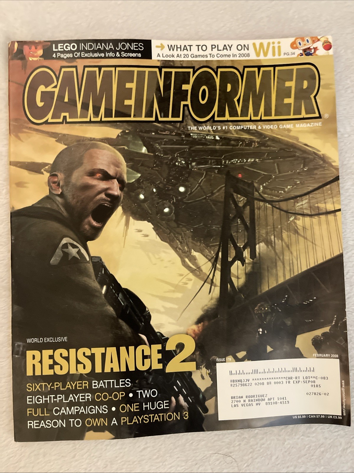Game Informer Issue 178 – Resistance 2 World Exclusive Cover (Feb 2008)
