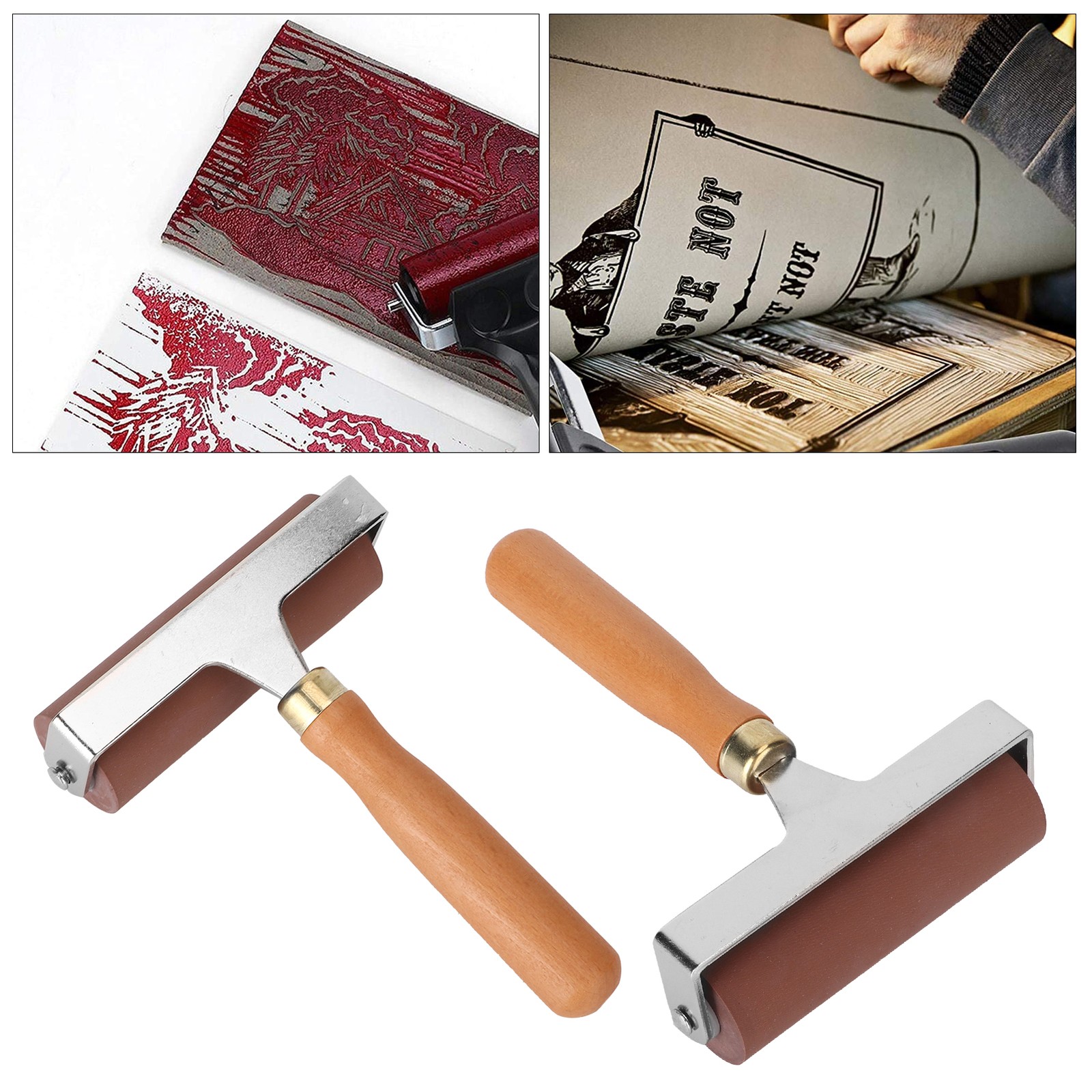 3pcs Soft Rubber Brayer Rollers For Printmaking Stamp Tools Scrapbook Excellent