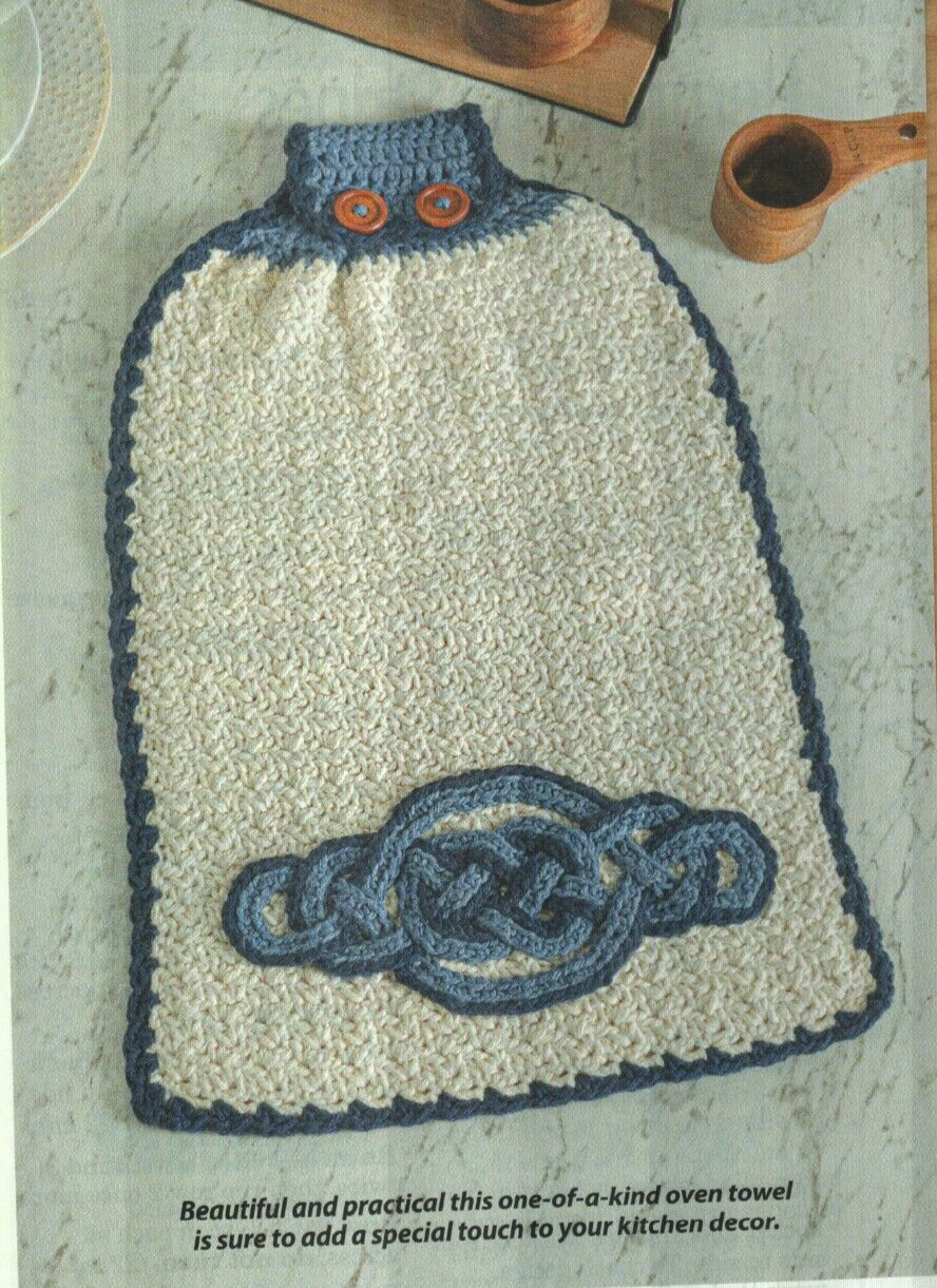 CELTIC KNOT TOWEL KITCHEN HOME DECOR CROCHET PATTERN INSTRUCTIONS