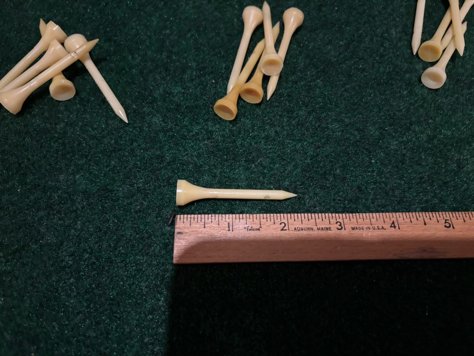 75 2-1/4" Professional CORN Golf Tees. RARE, BIODEGRADABLE. NO LONGER MADE!