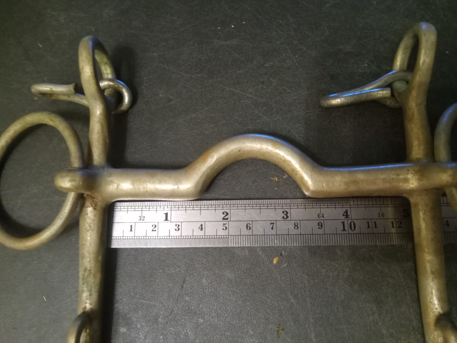 Weymouth bit 4 ring 4 3/4 in ported nickel