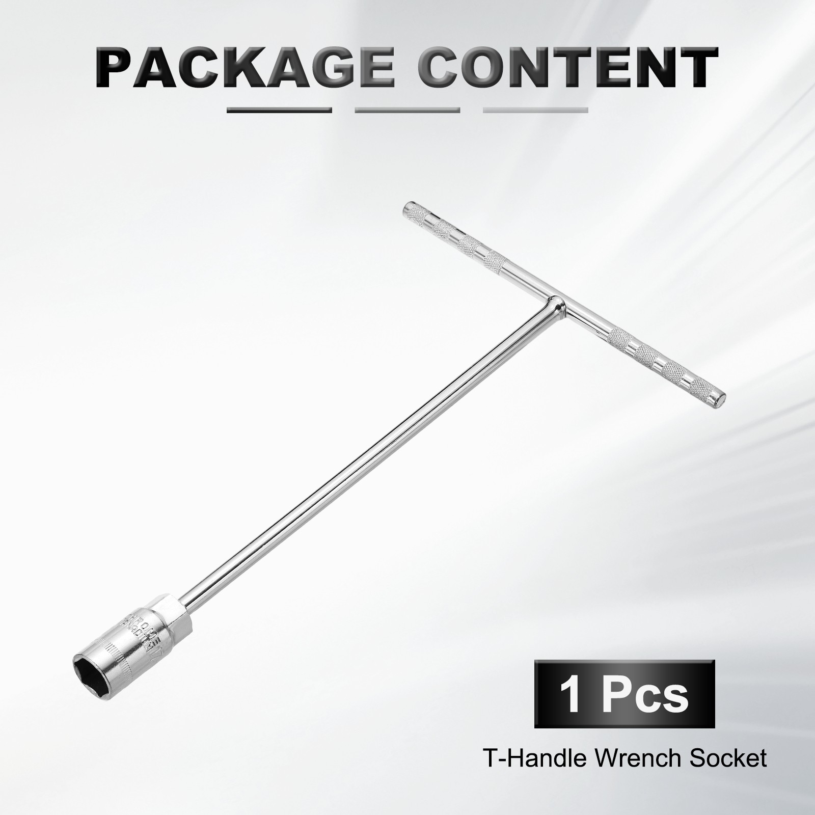 T-Handle Wrench Socket Metric Size 17mm Steel 6-Point Socket