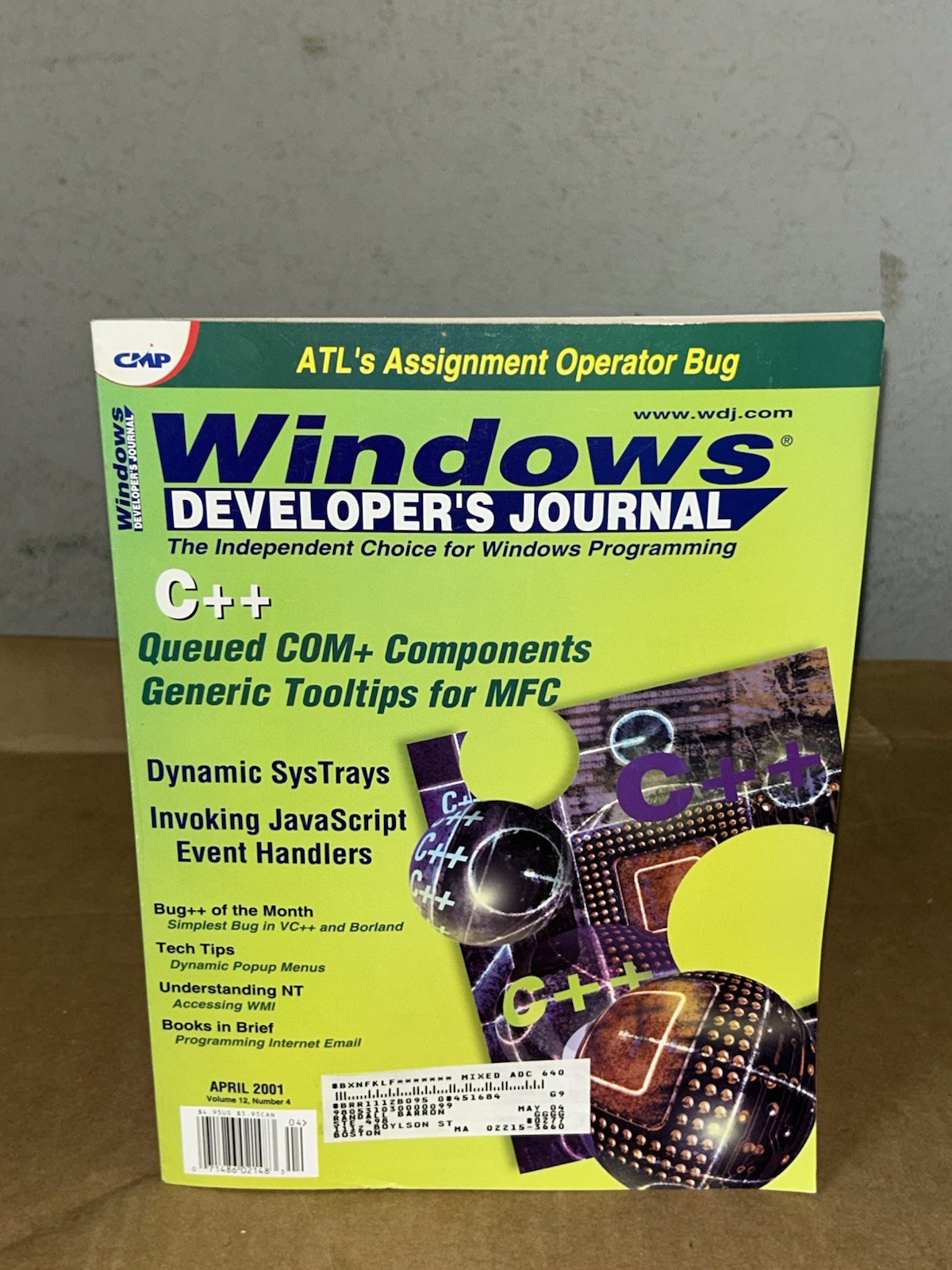 Windows Developer Journal 2001 C++: COM+ Components, Generic Tooltips For MFC