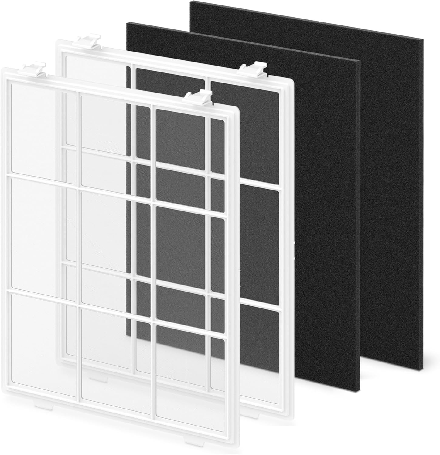 2 Pack C545 Washable Fine Mesh Pre-Filter with 2 Carbon Filters, Compatible with