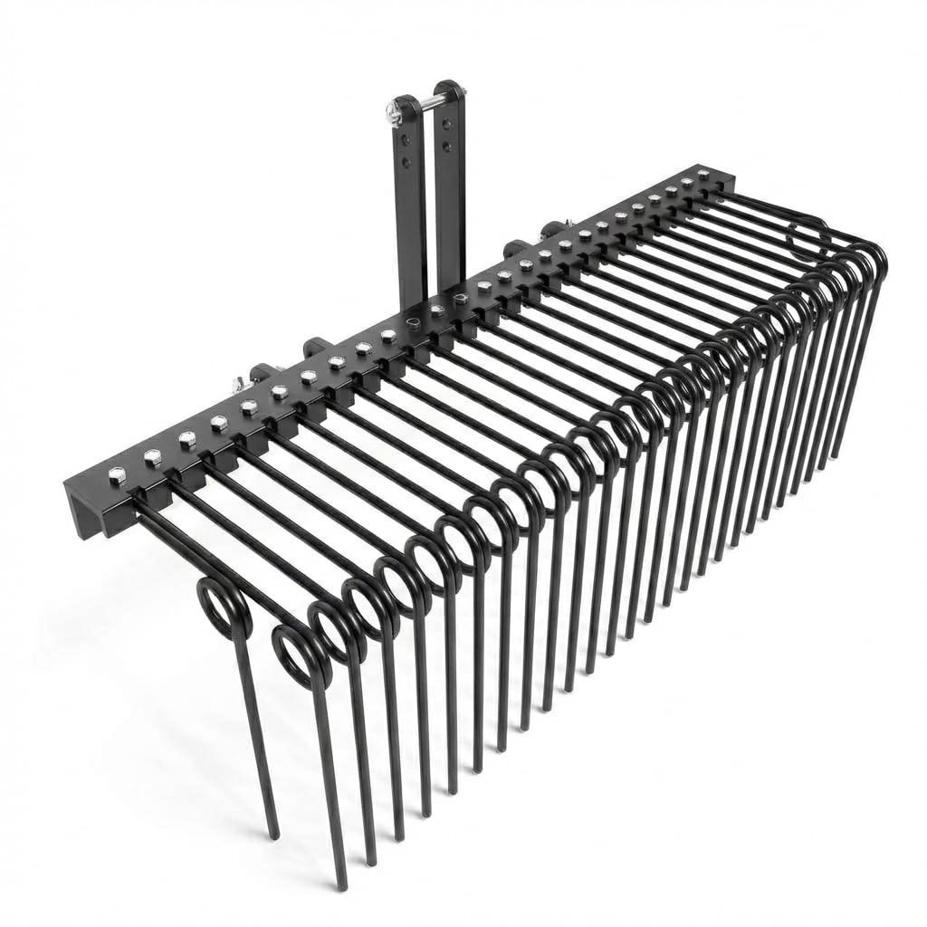 60"/72'' 3 Point Pine Straw Rake Tractor Rake Attachment for Cat 0 & Cat 1 Steel