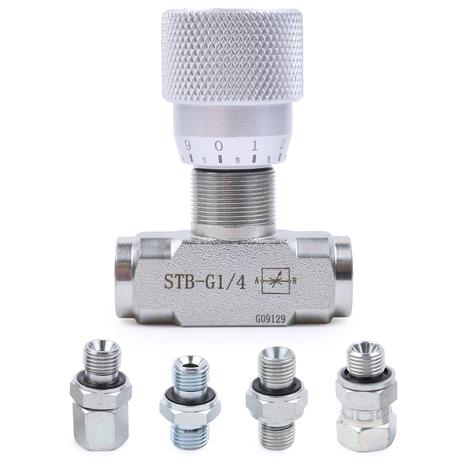 M14 BI-DIRECTIONAL HYDRAULIC ADJUSTABLE FLOW CONTROL VALVE TWO-WAY JOINT 1/4 IN