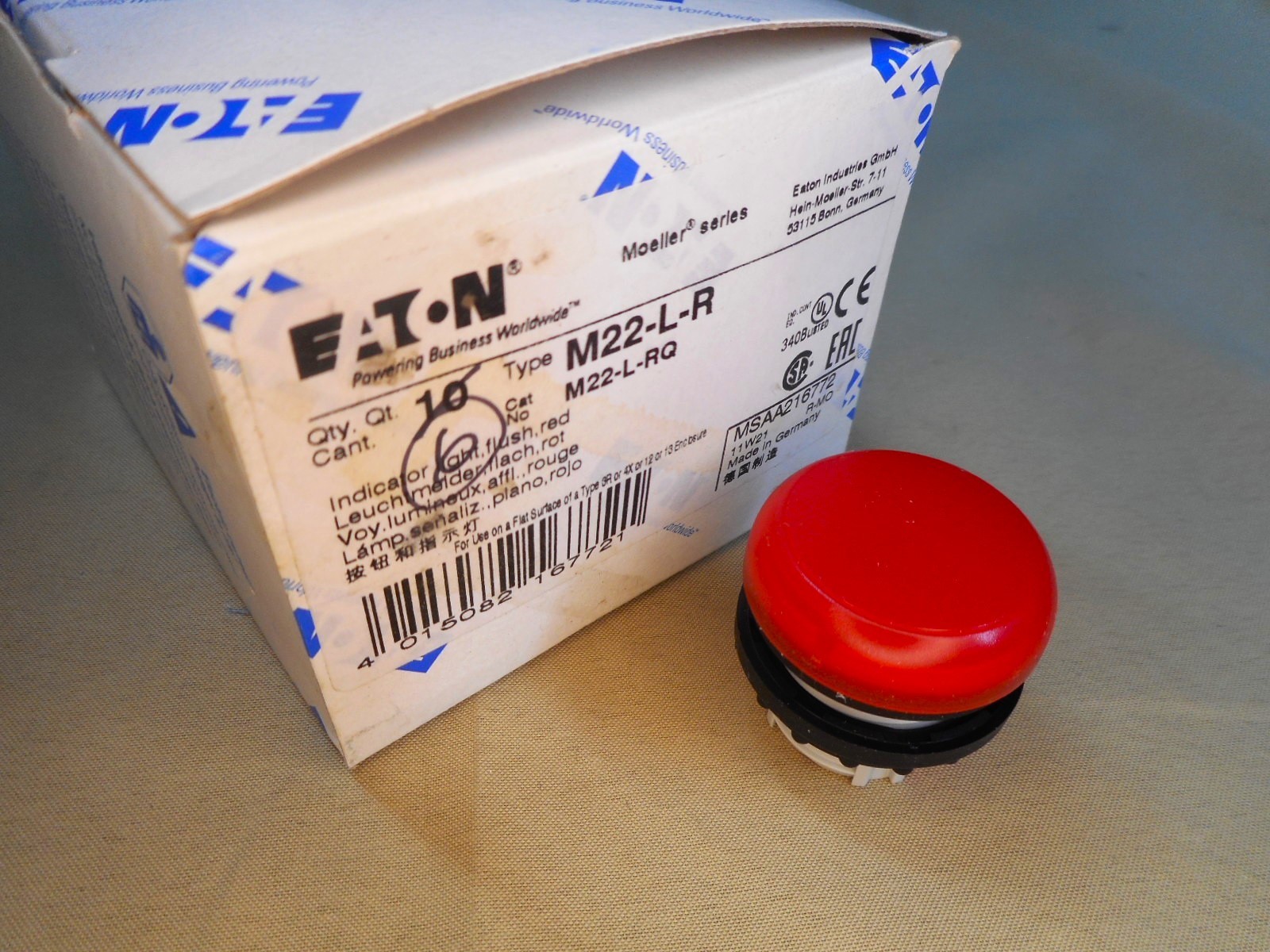 MOELLER  M22-L-R indicator light (NIB)