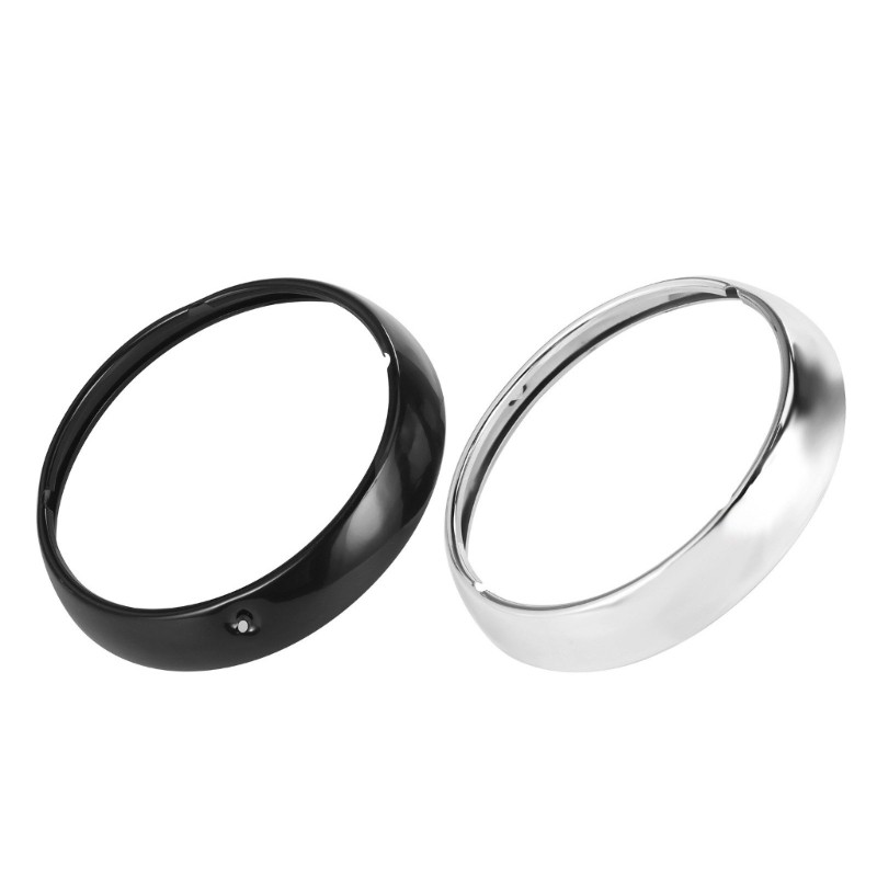 Easy to Install 7 Inch Headlight Trim Rings Headlamp Bezels Cover for Motorcycle