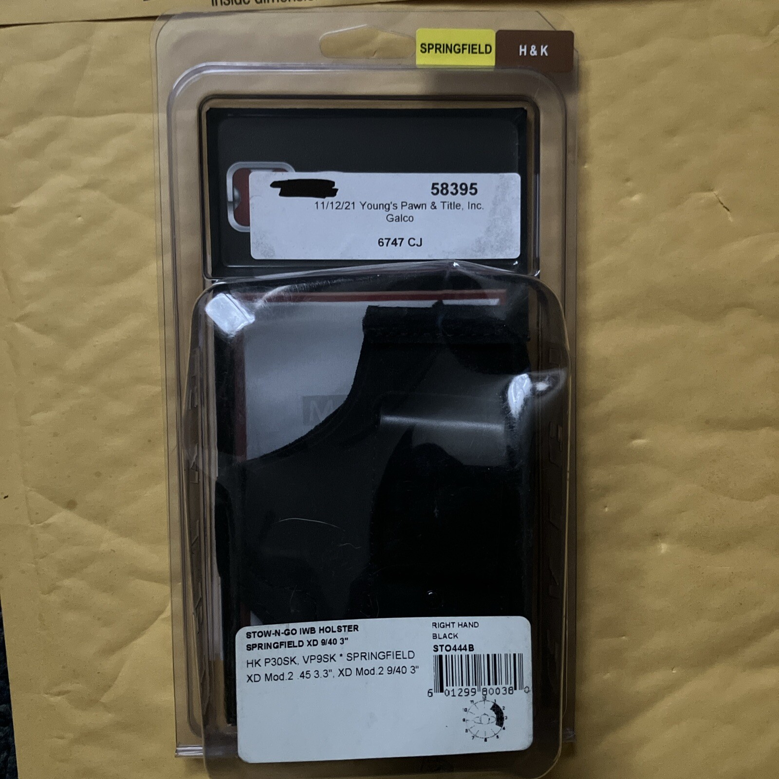 Galco Stow-n-go, Galco Sto444b Stow-n-go Xd 3"       (5) Blk Hk And Springfield