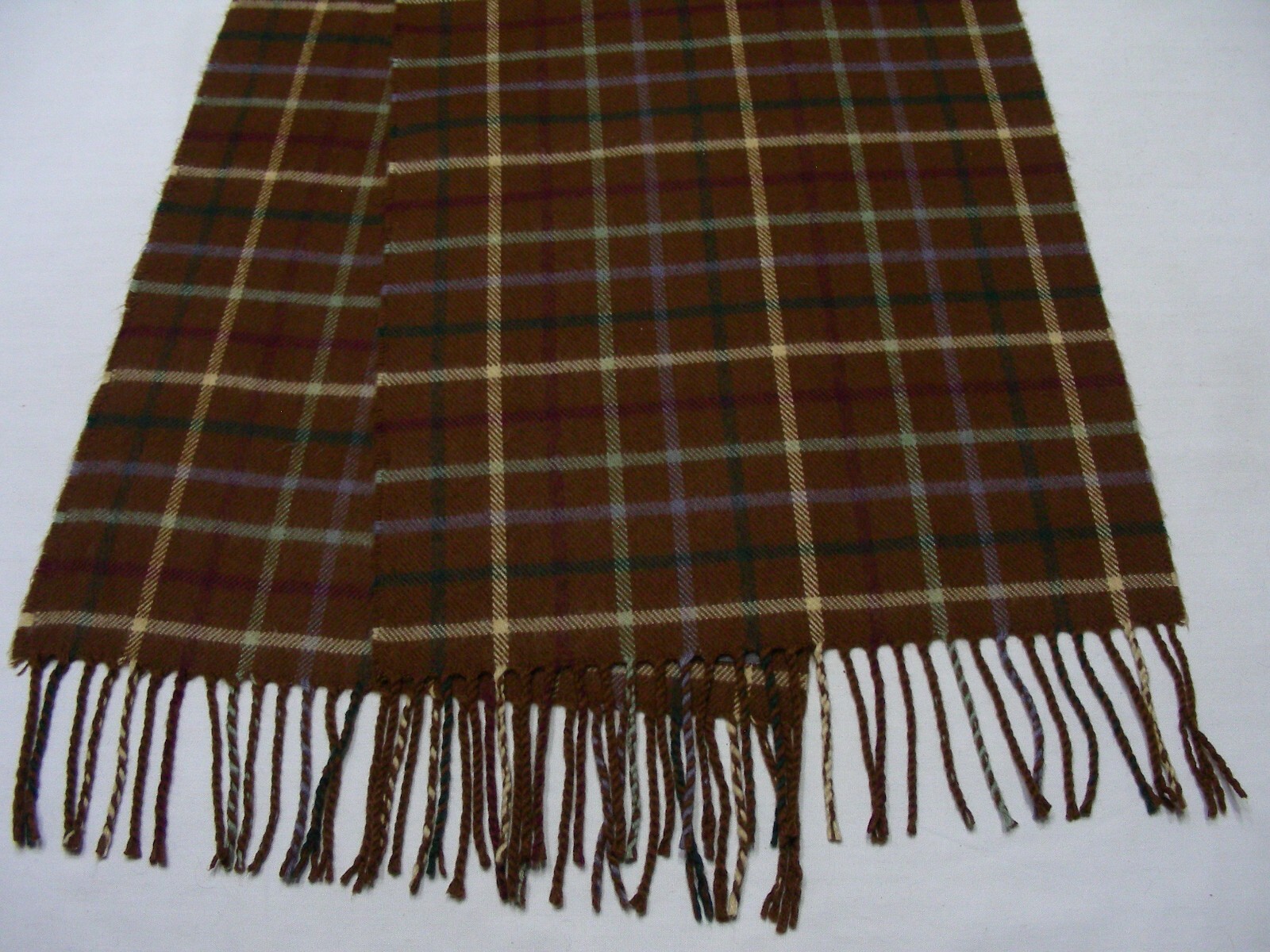 SOFTER THAN CASHMERE? D&Y - Brown Plaid - 12" X 64" Soft Acrylic Scarf!