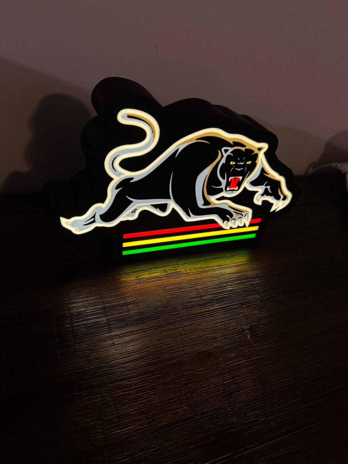 Penrith Panthers NRL Team Logo - LED Light up sign / LED night light