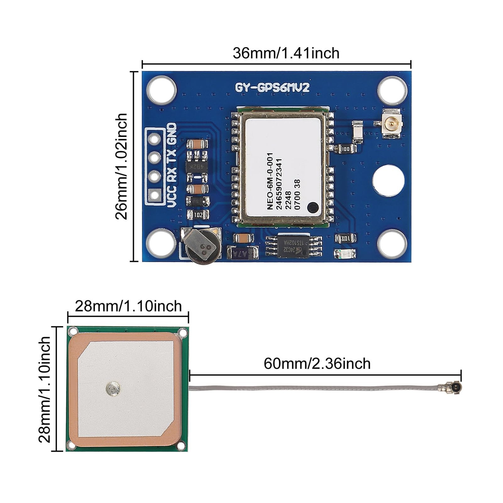 4pcs GY-NEO6MV2 NEO-6M GPS Module NEO6MV2 with Flight Control EEPROM MWC APM2...