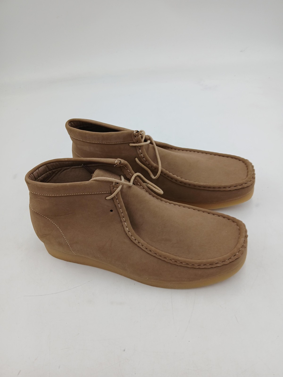 Amali Boots Mens Beige Faux Suede Chukka Ankle Moc Toe Casual Shoes Size 12
