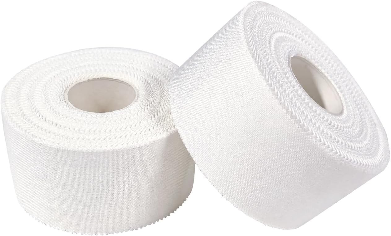 Athletic & Medical Tape for Wrist, Ankle, Finger - Easy Tear, No Residue, 2Rolls