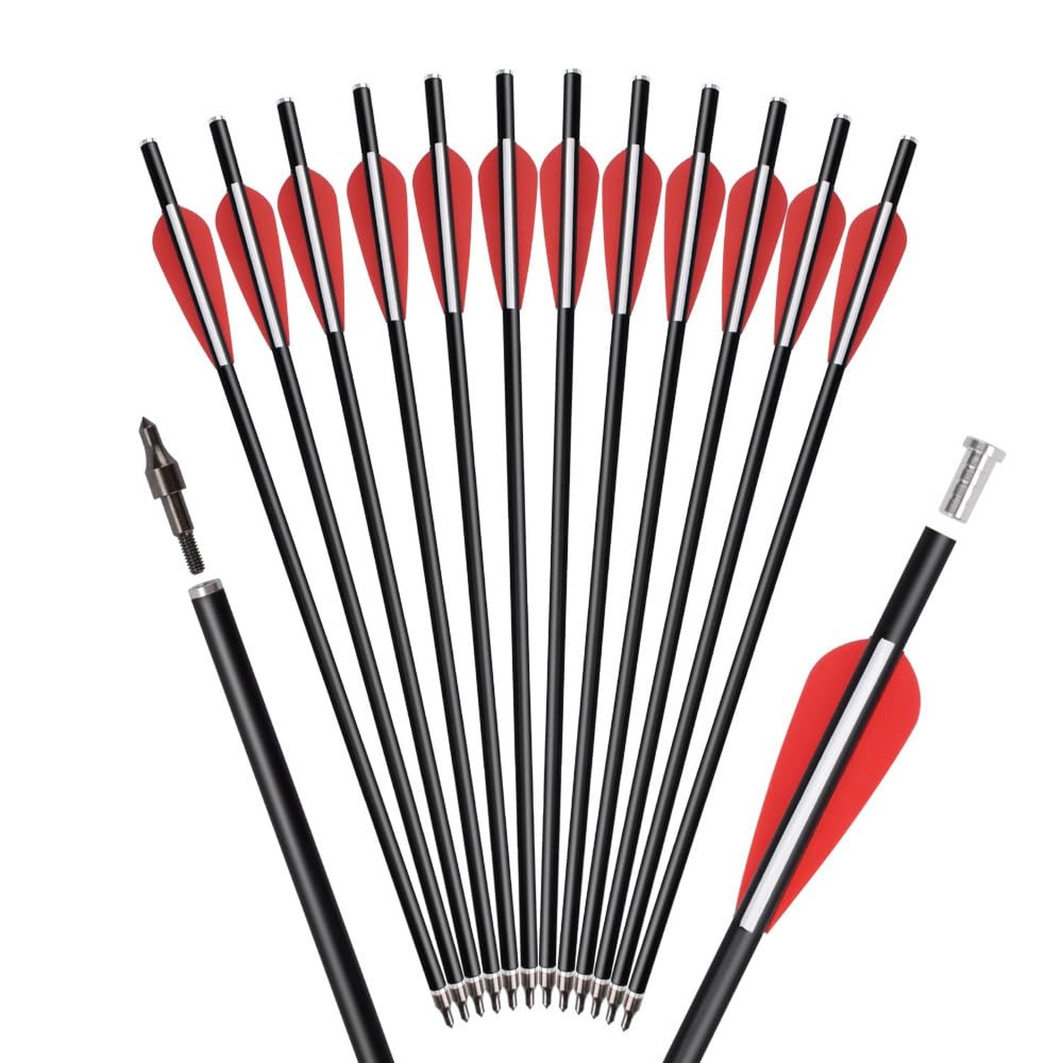 Crossbow Bolts Arrows Fiberglass 12 14 16 Inch Hunting Archery Target Arrow w...