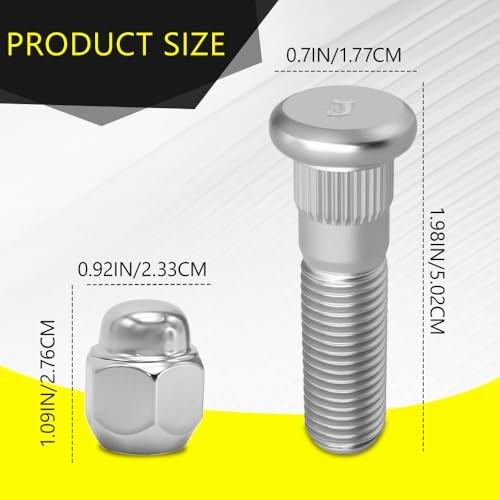 4PCS M12x1.5 Wheel Lug Stud Nut Set, Lug Nuts, Car Accessories Front Rear Left
