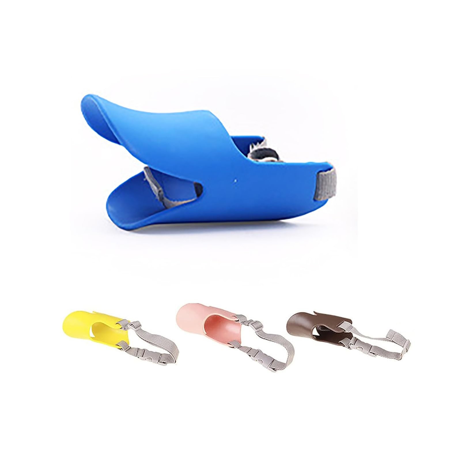 Dog Muzzles Anti Bite Silicone Duck-Bill Duck Mouth Shape S, Blue