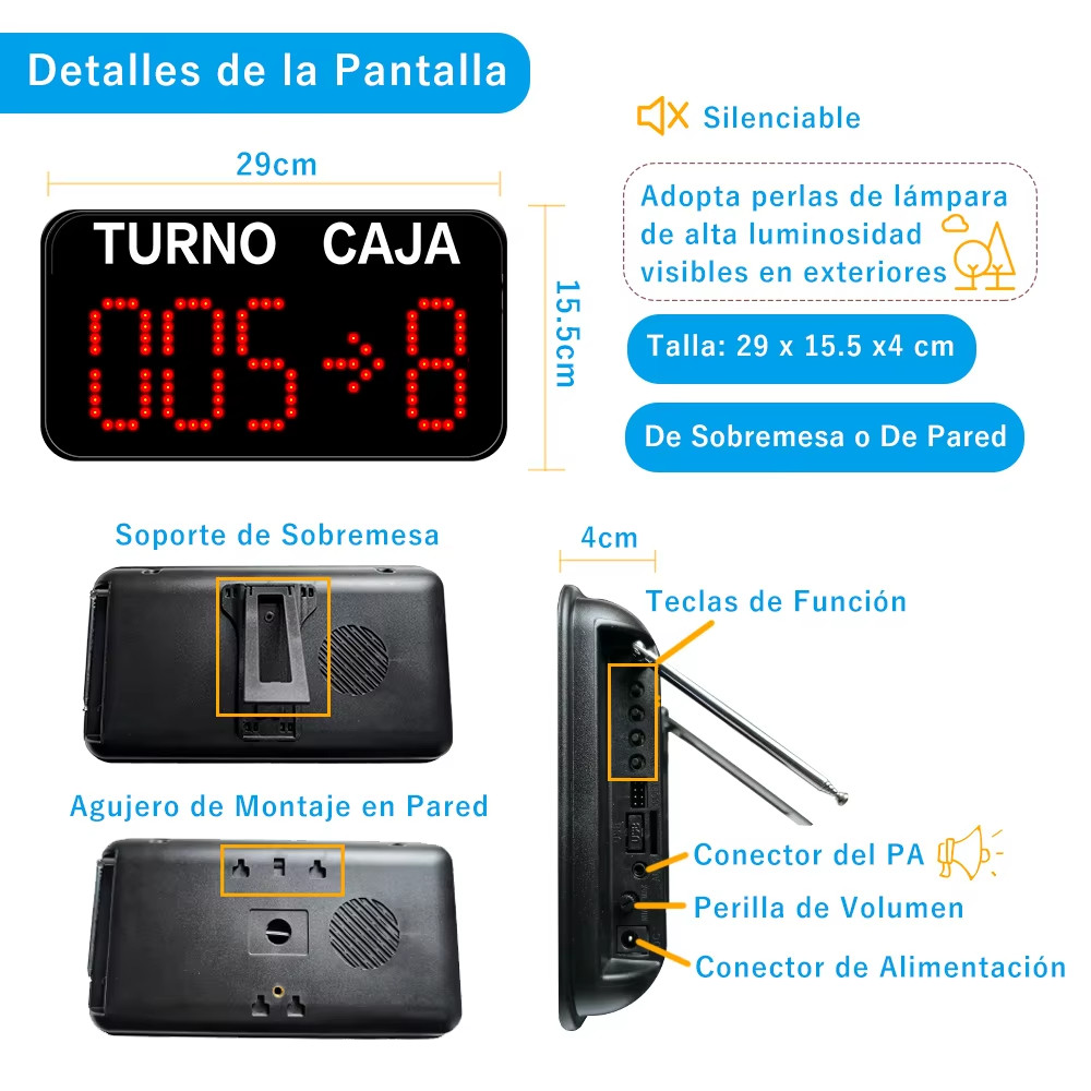 Take A Number System Wireless Remote Call Queue Number Display KIT Management