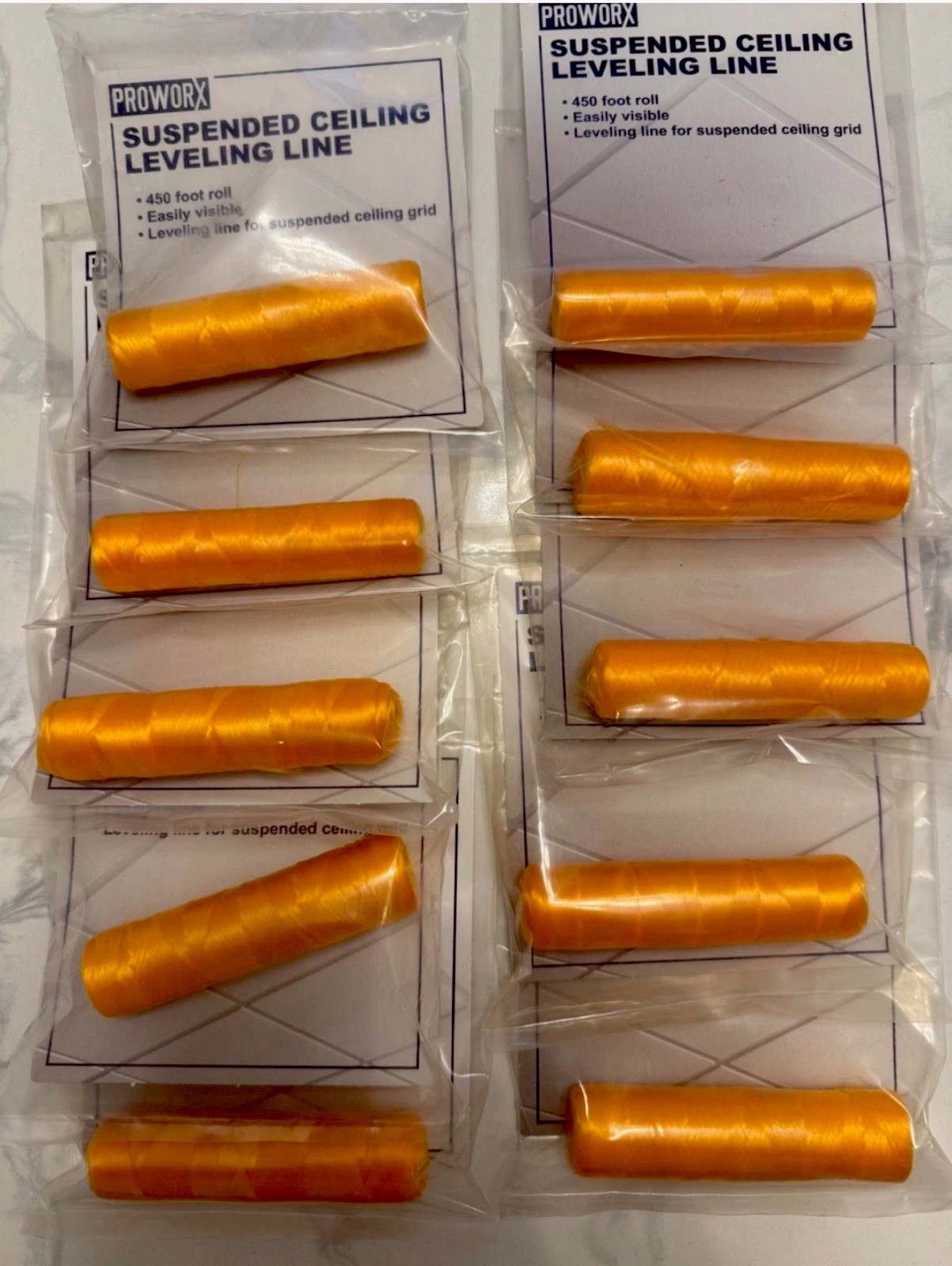 Proworx Suspended Ceiling Leveling Line 450 ft 10 Pack Grid Layout Tool