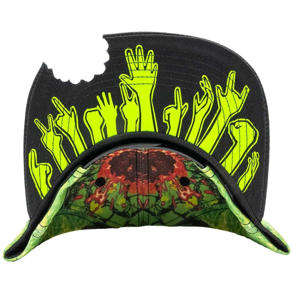 kreepsville 666 Zombie Bite Sublimated Baseball Snapback Hat Multicolor