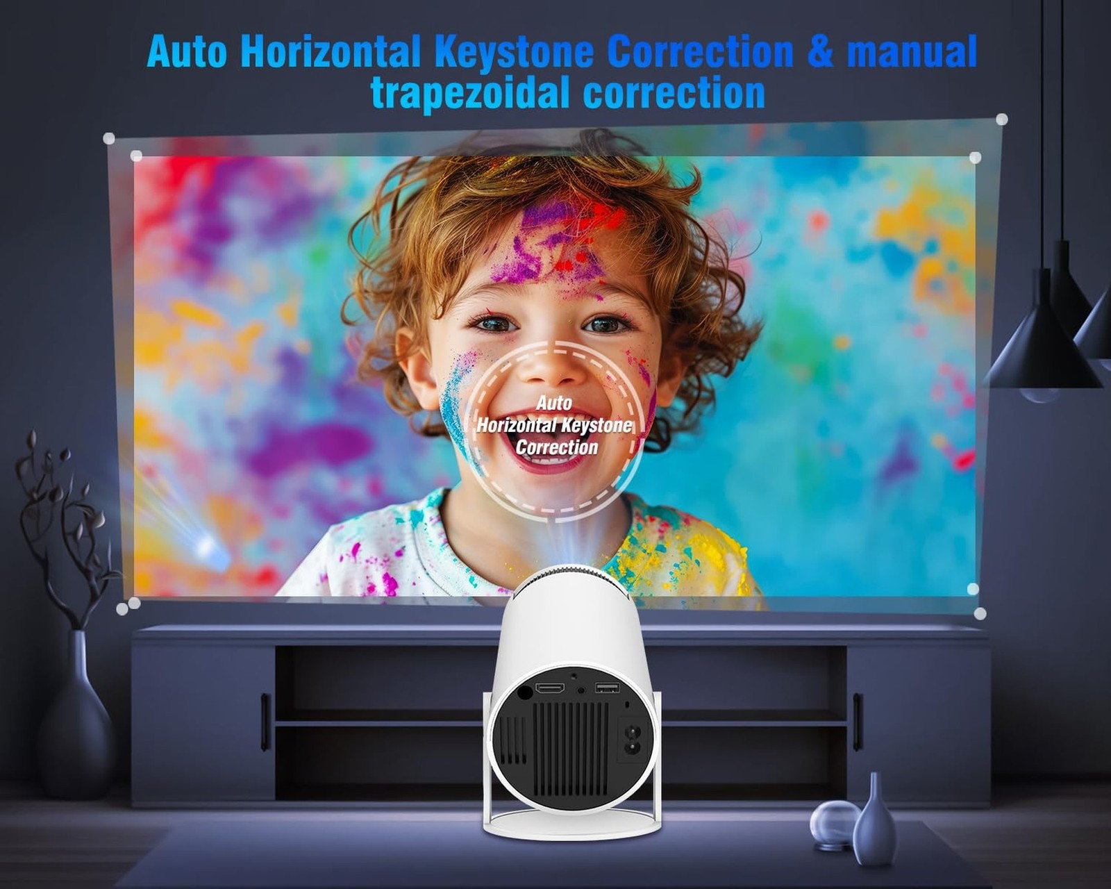 Portable Projector 4K 1080P Full HD Support, Mini Projector with Android 11, ...