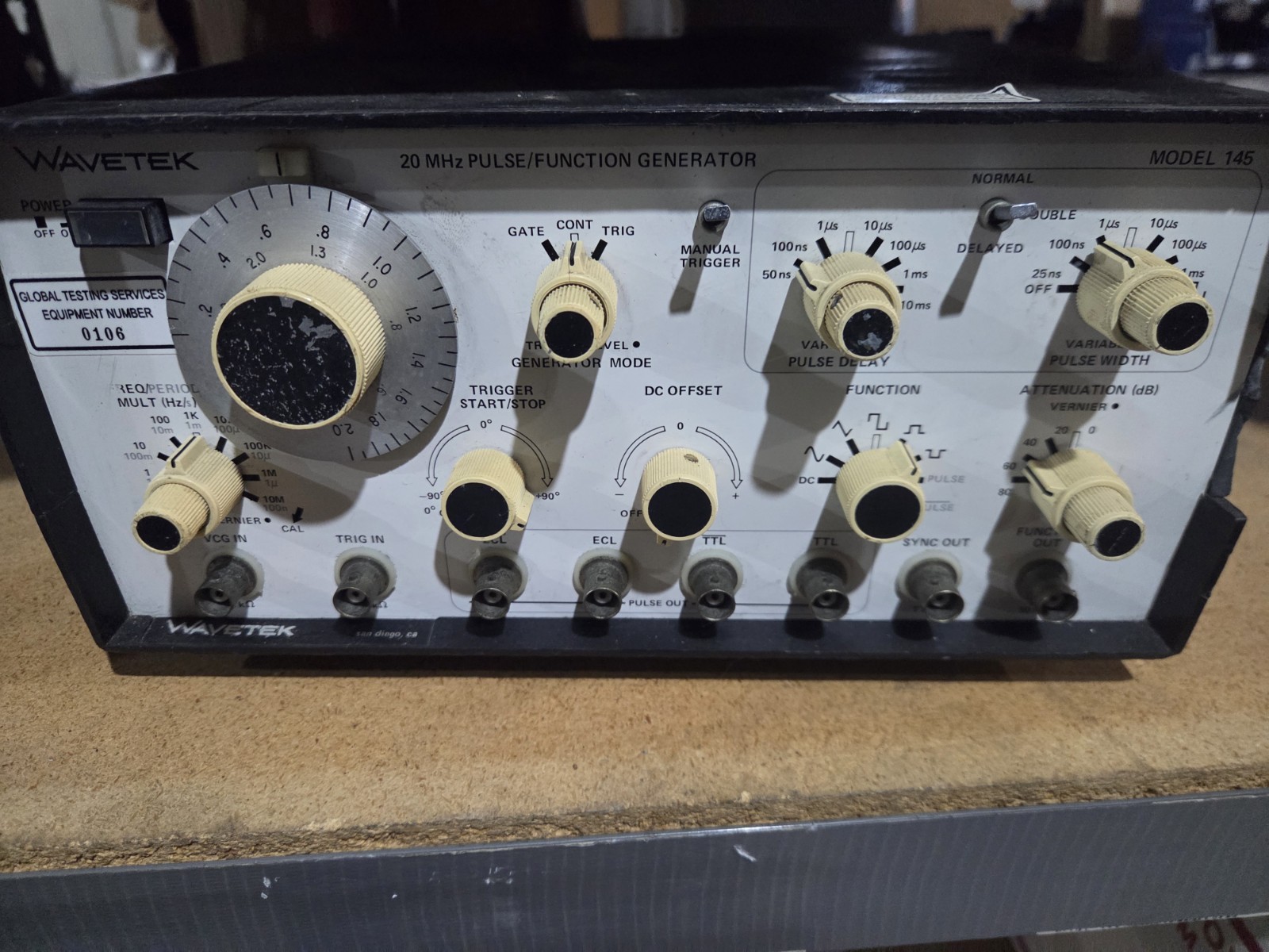 Wavetek 145 20MHz Pulse/Function Generator