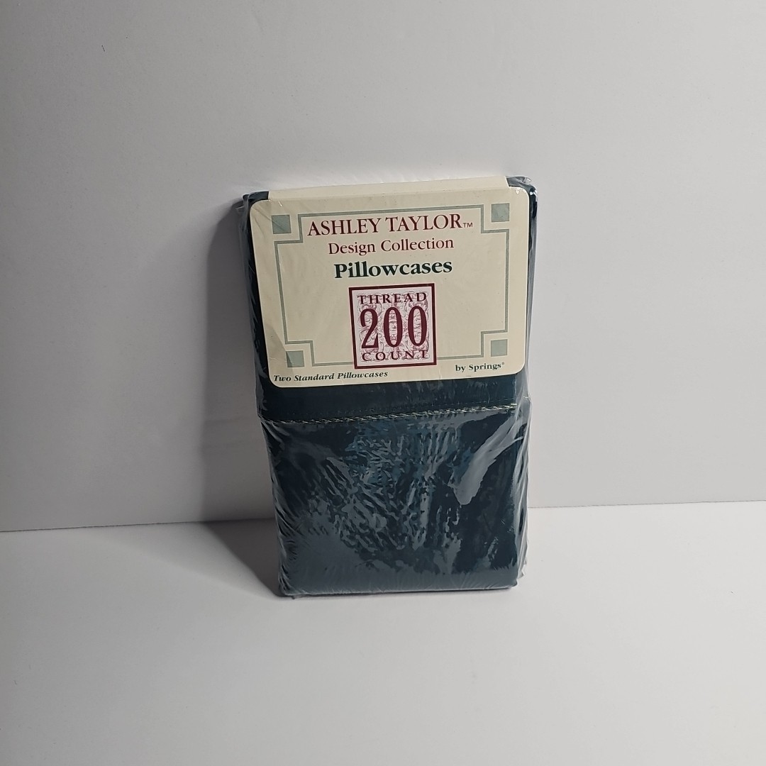 Ashley Taylor STANDARD Pillowcase Set 2 Piece Evergreen 200 Thread Count Green