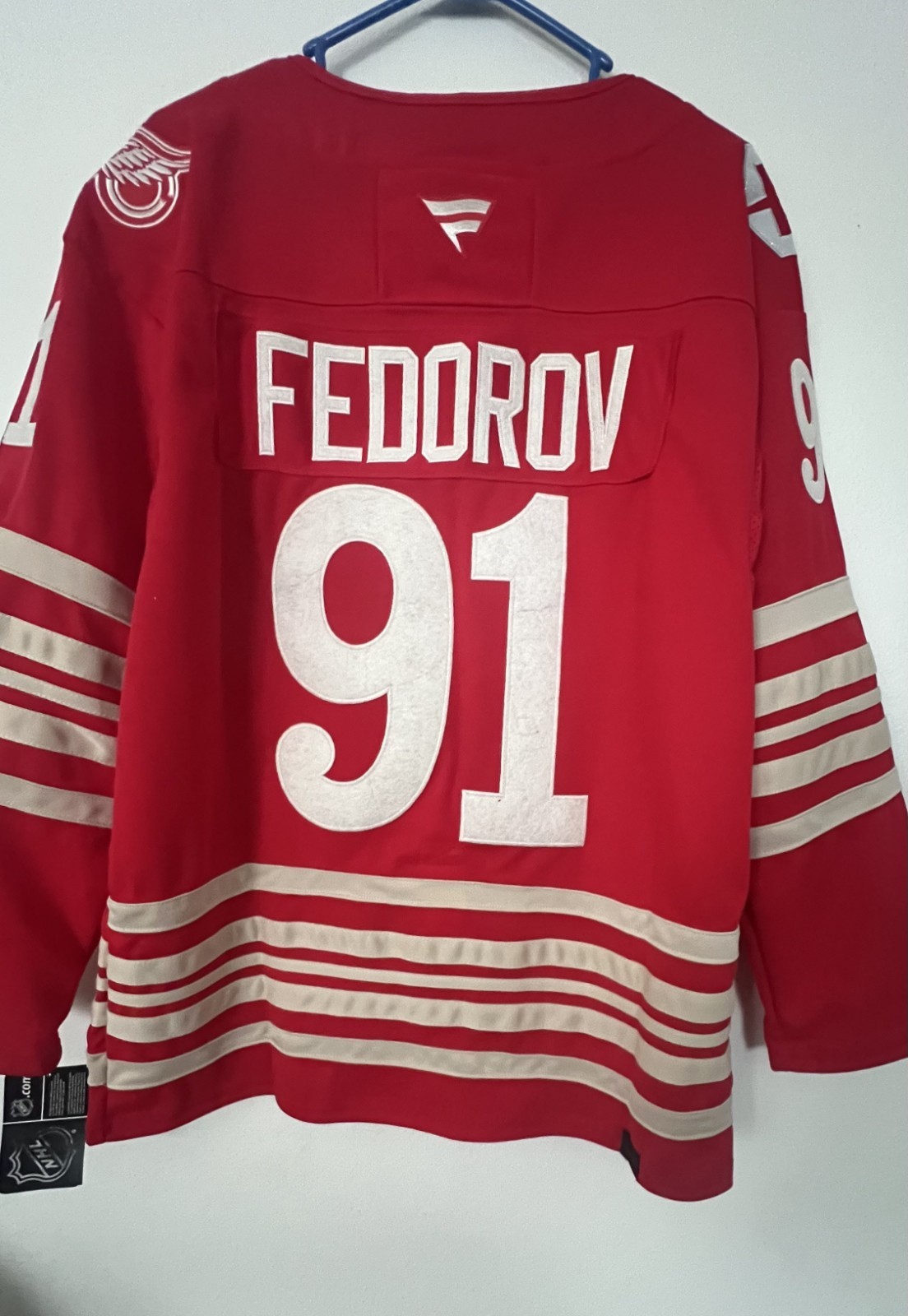 Detroit Red Wings #91 Sergei Fedorov New Red Stitched Jersey Mens Size L (52)