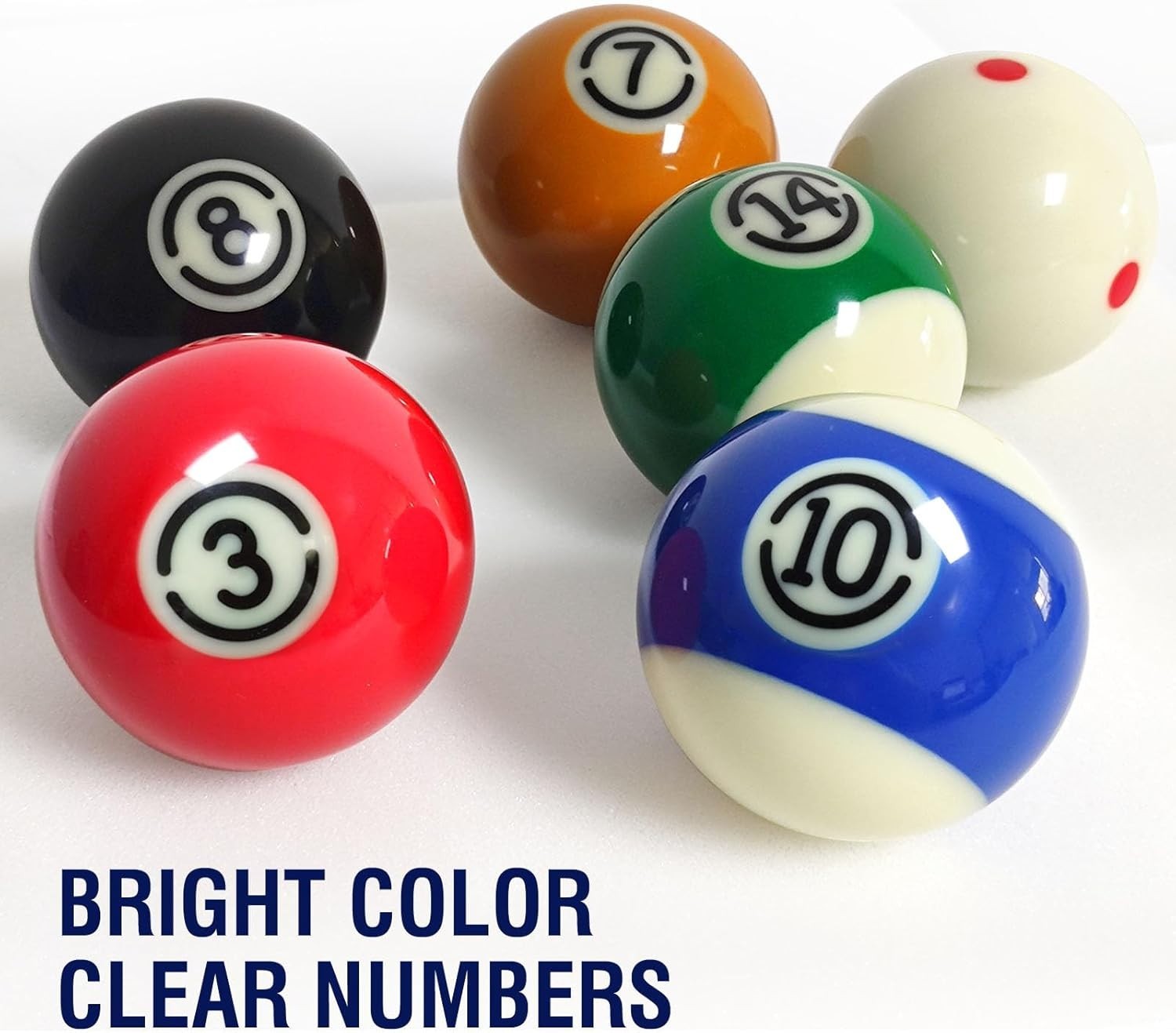 Vibrant Multicolored Billiard Balls - 16-Count Regulation Set for Replacements
