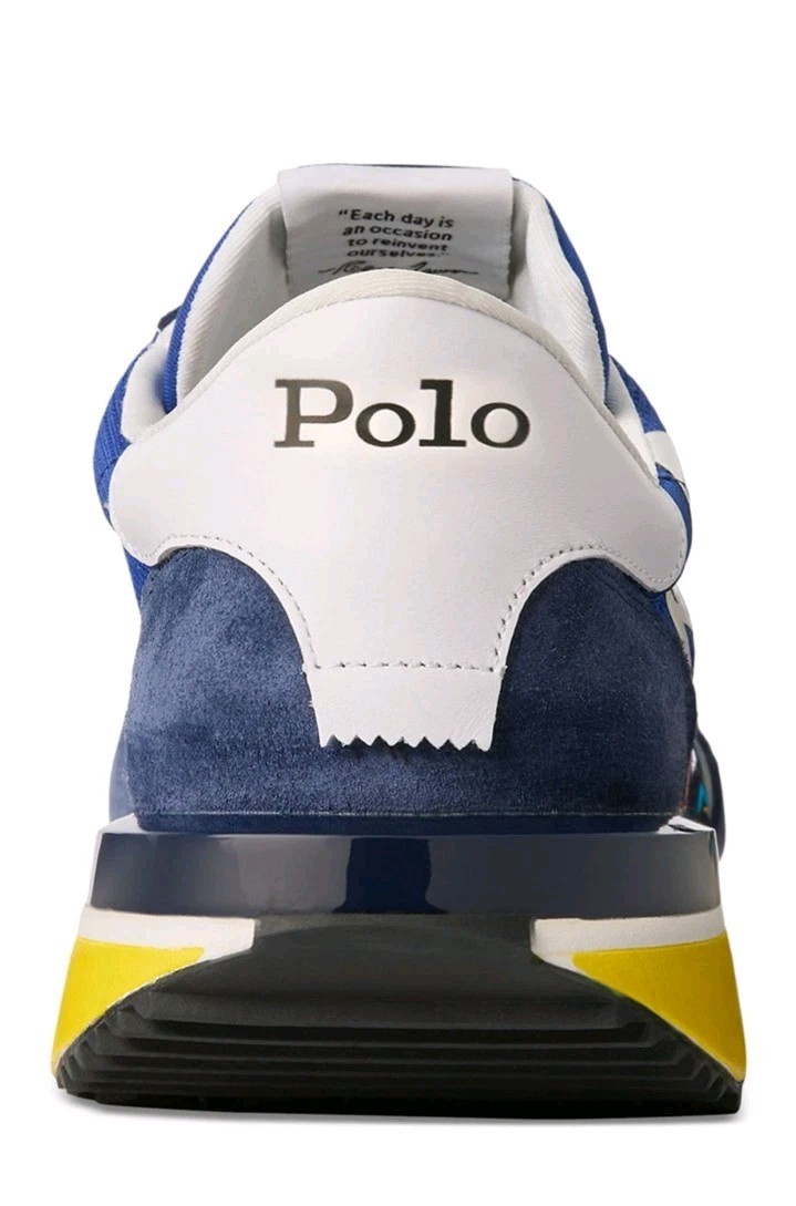 Polo Ralph Lauren Men's Train 89 Logo Color blocked Lace-Up Sneakers Multi Size