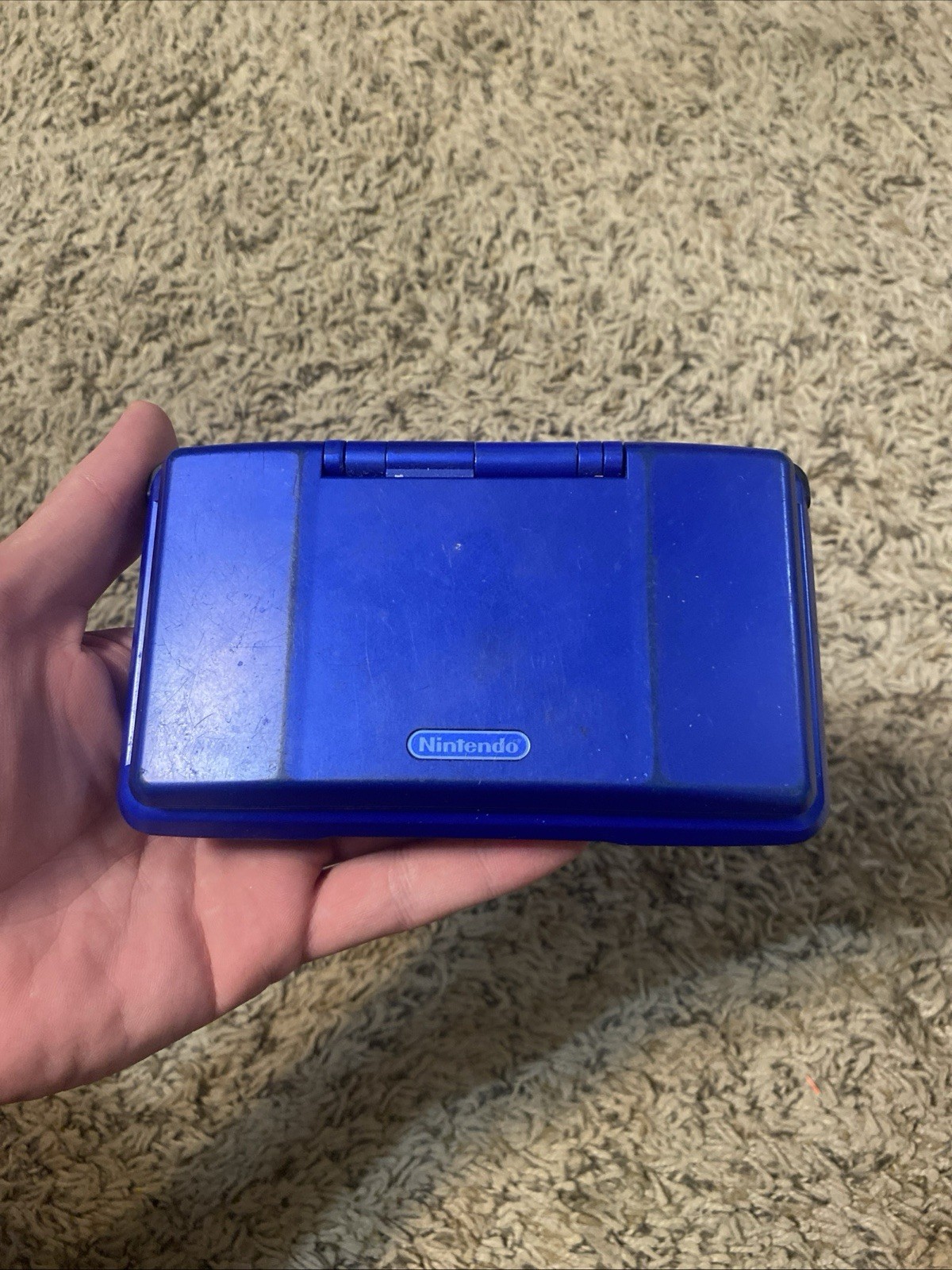 Original Nintendo DS Blue  - *Broken Top Screen, No Stylus*