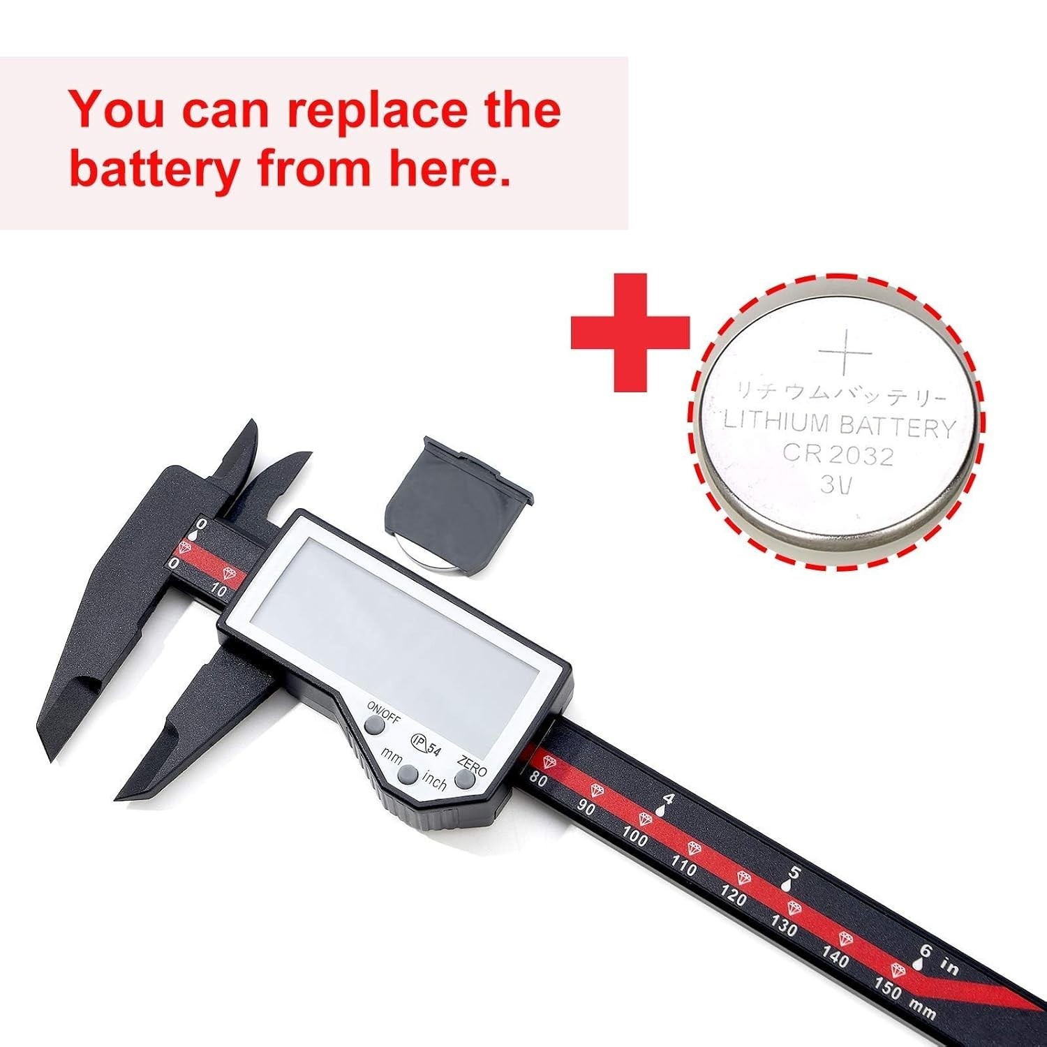 Digital Caliper 6" Electronic with Large LCD, Auto Off & Versatile Measurement