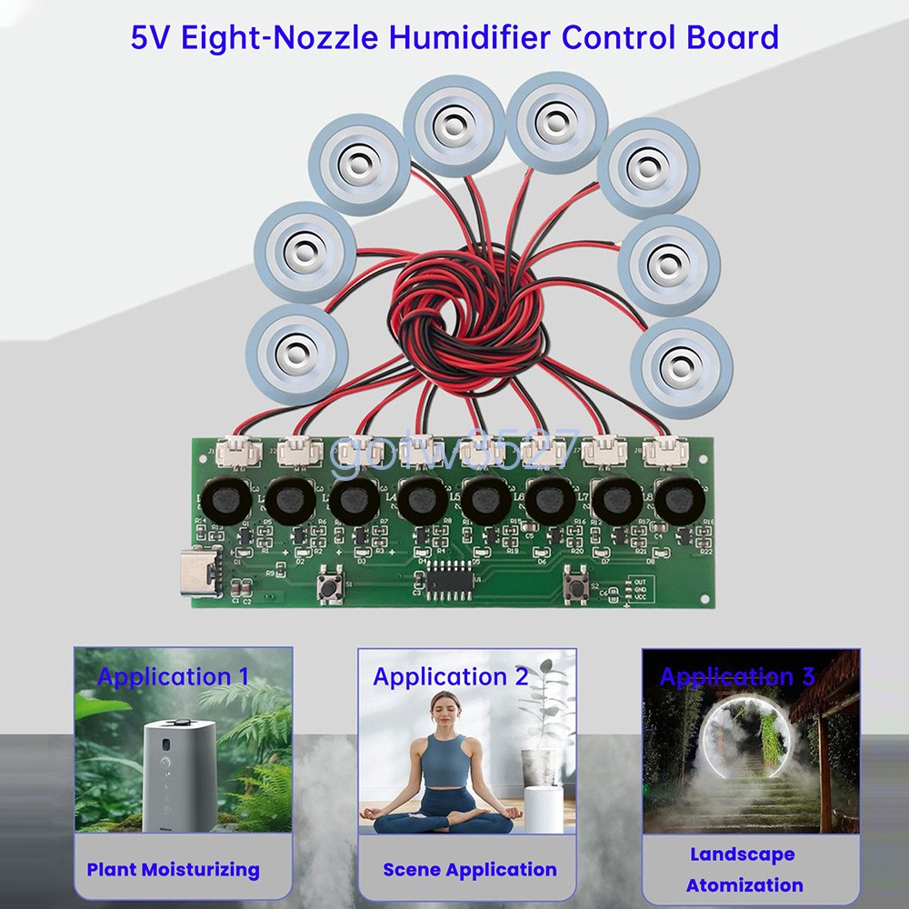 DC 5V 8 Spray Humidifier Module Atomization Control Board Ultrasonic Atomizer