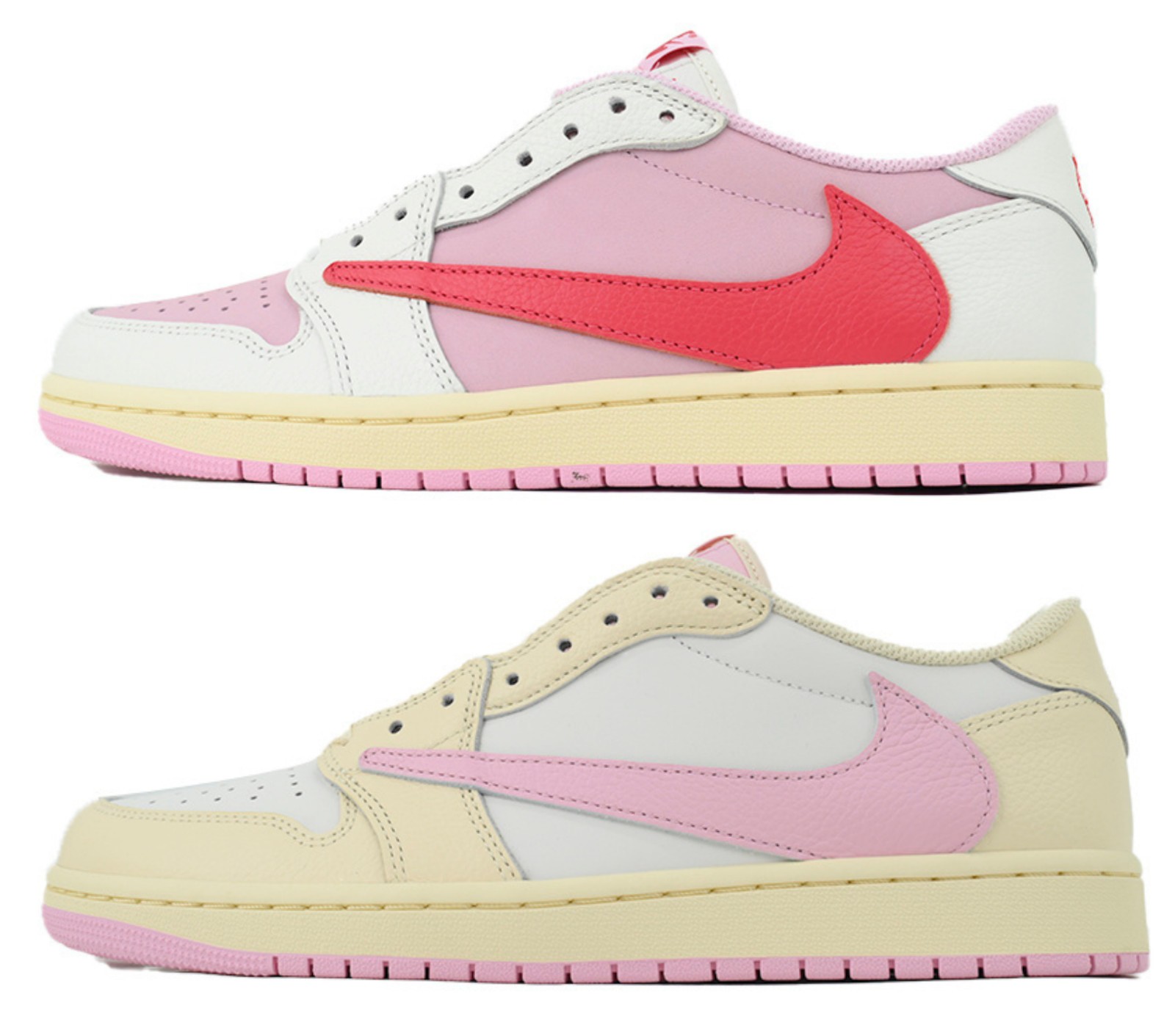 Travis Scott x Jordan 1 Low OG “Tropical Pink” “Shy Pink” Retro Shoes