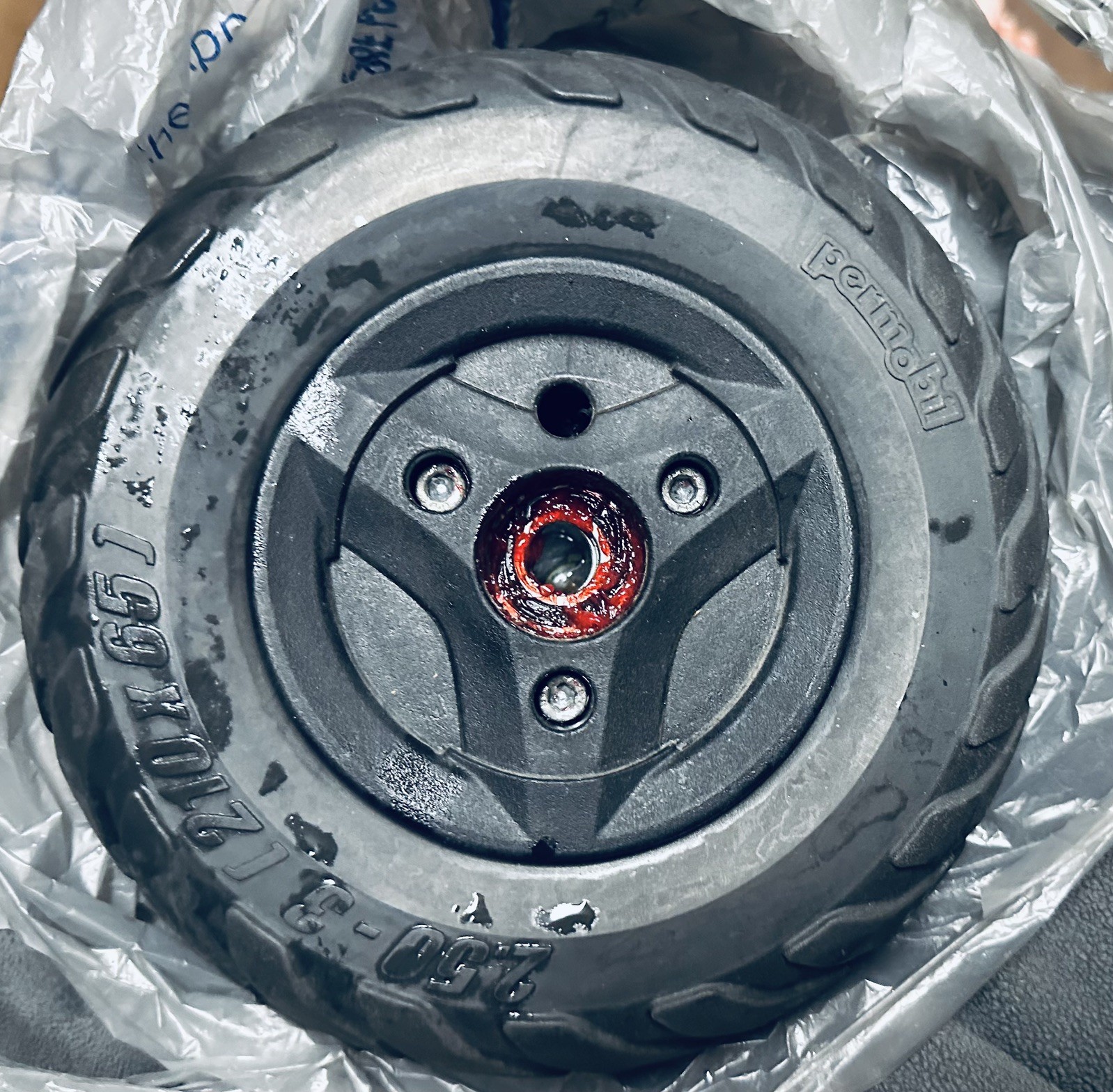 1 Permobil 8” AGGRESSIVE SOLID BACK TIRES/CASTERS, Compatible F5, M5, F3. Etc…