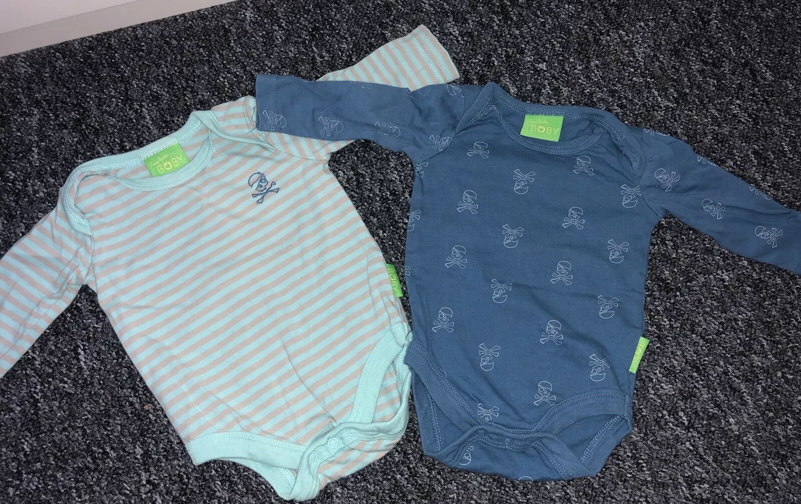 Baby Boys Emma Bunton 2 X Long Sleeve Vests Age 0-3 Months