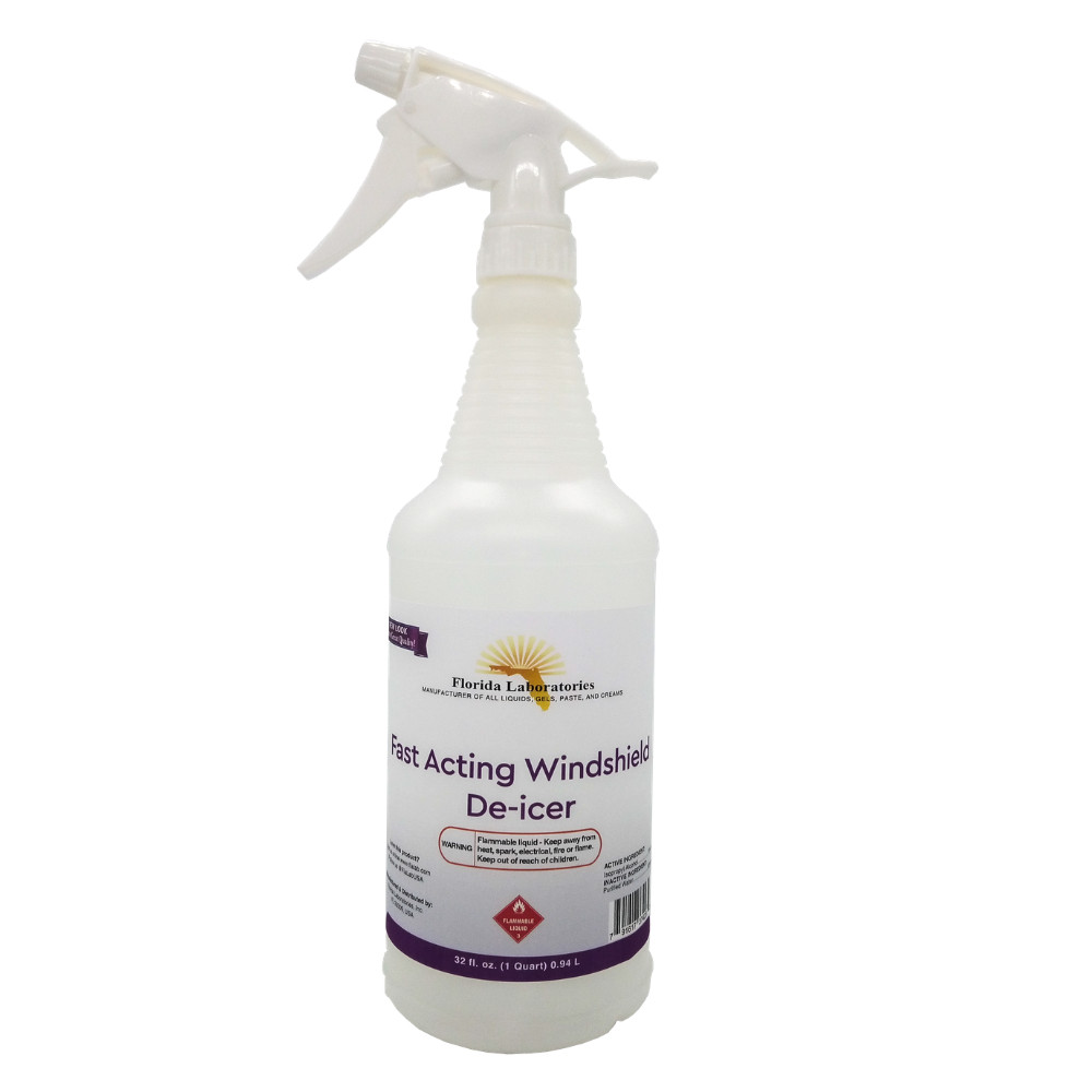 Fast Action Windshield and Surface De-Icer - Single Sprayer Bottle (1 Quart)