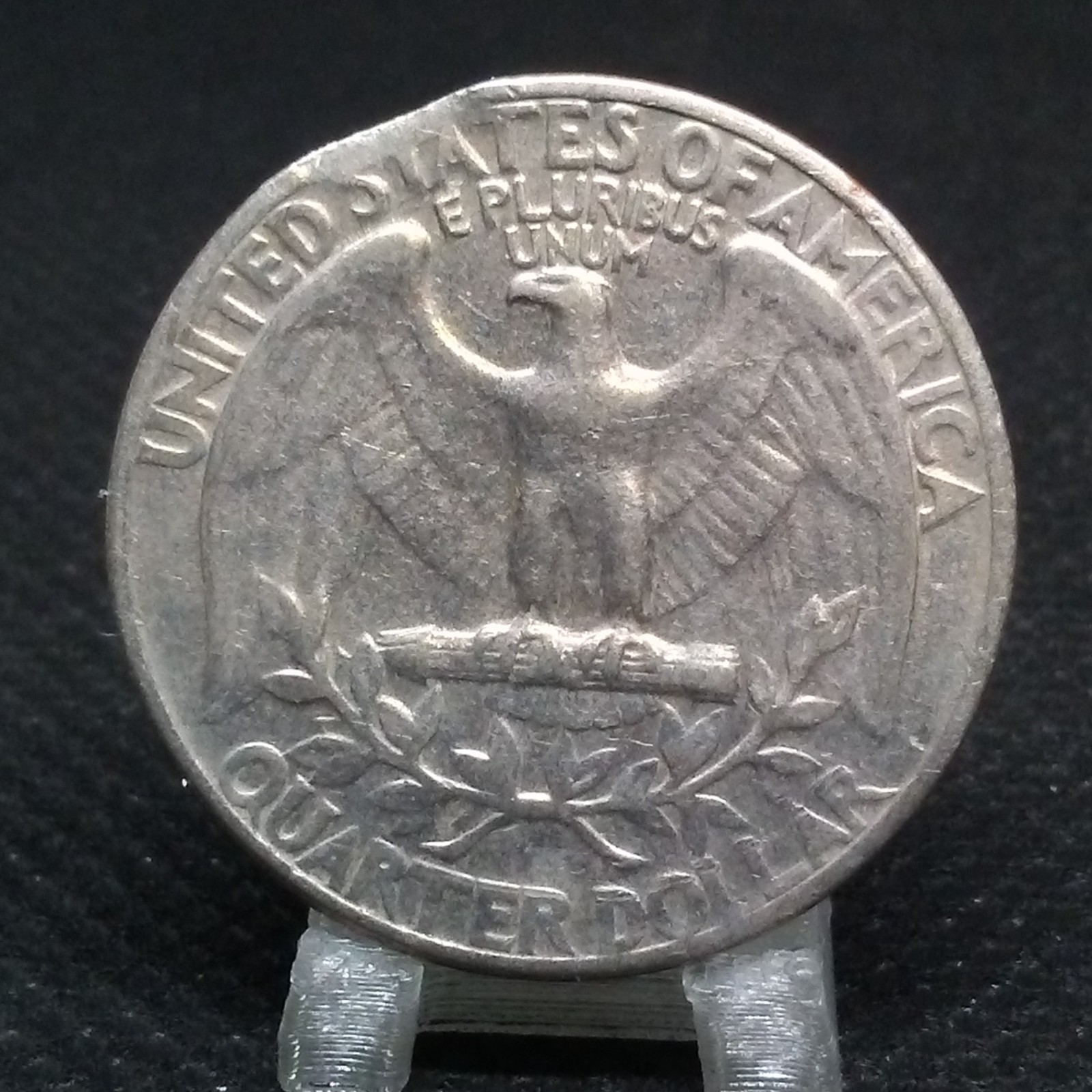 1965 Washington 25 Cent Clipped Planchet